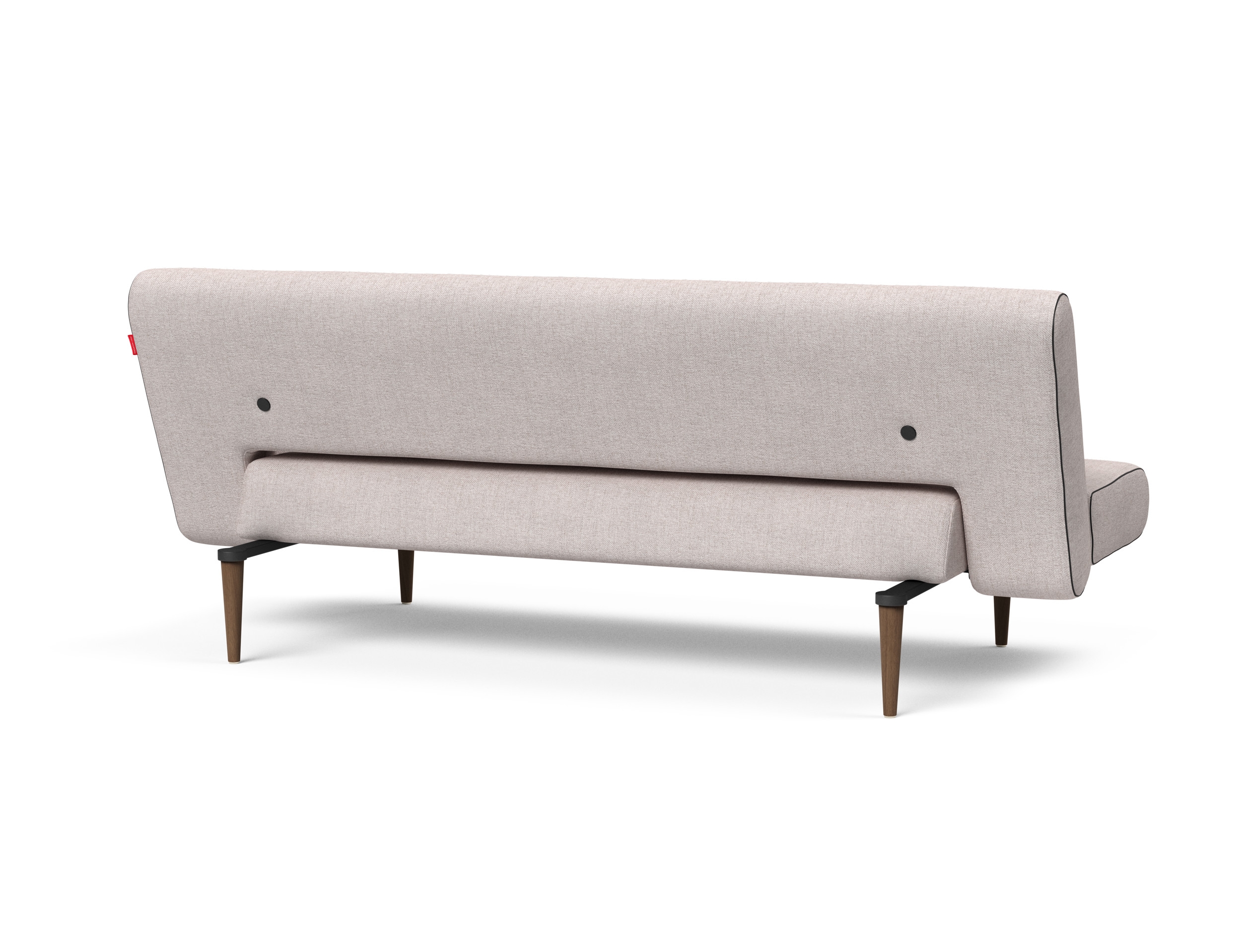 Unfurl Fabric Sofa Bed w/Dark Wood Legs