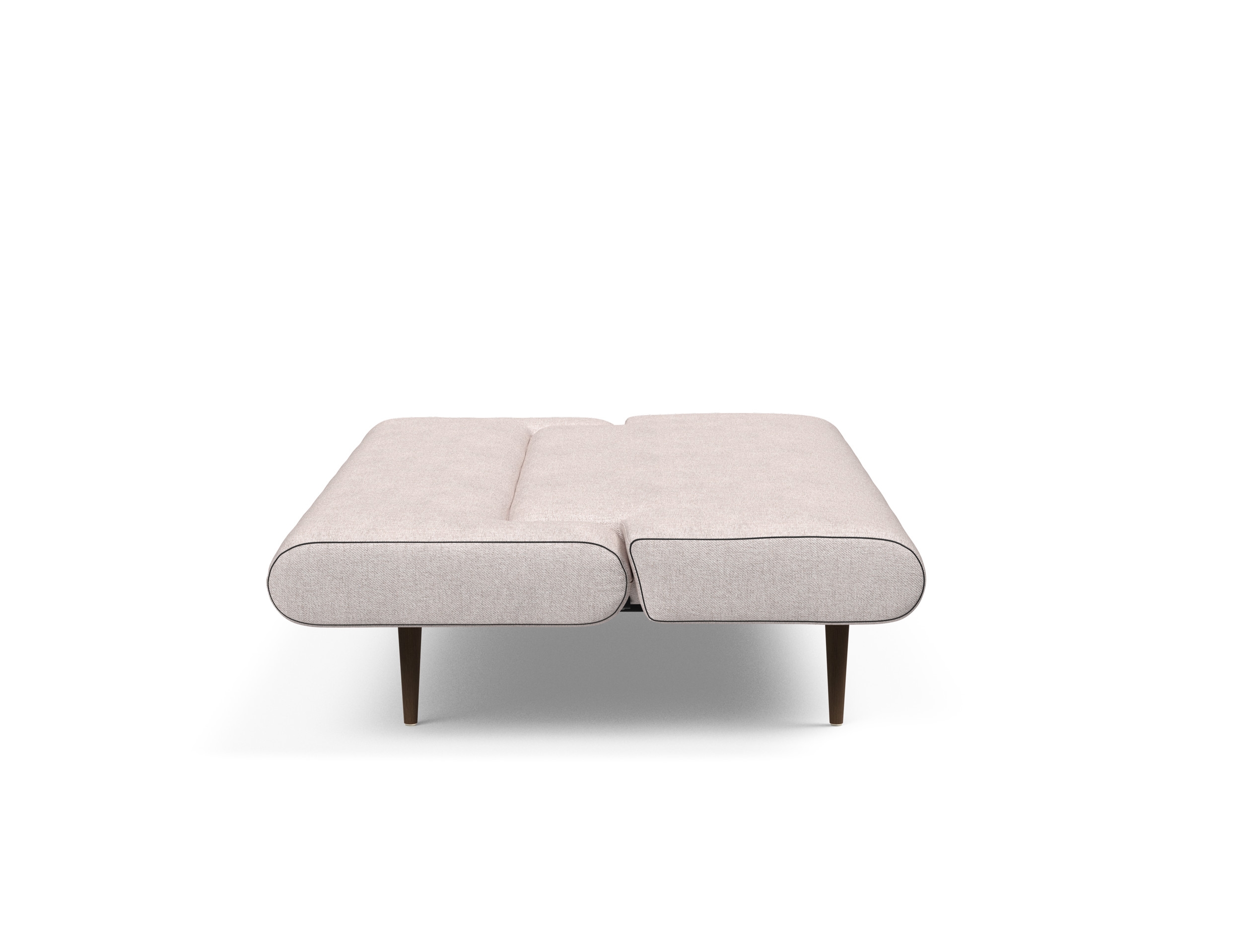Unfurl Fabric Sofa Bed w/Dark Wood Legs