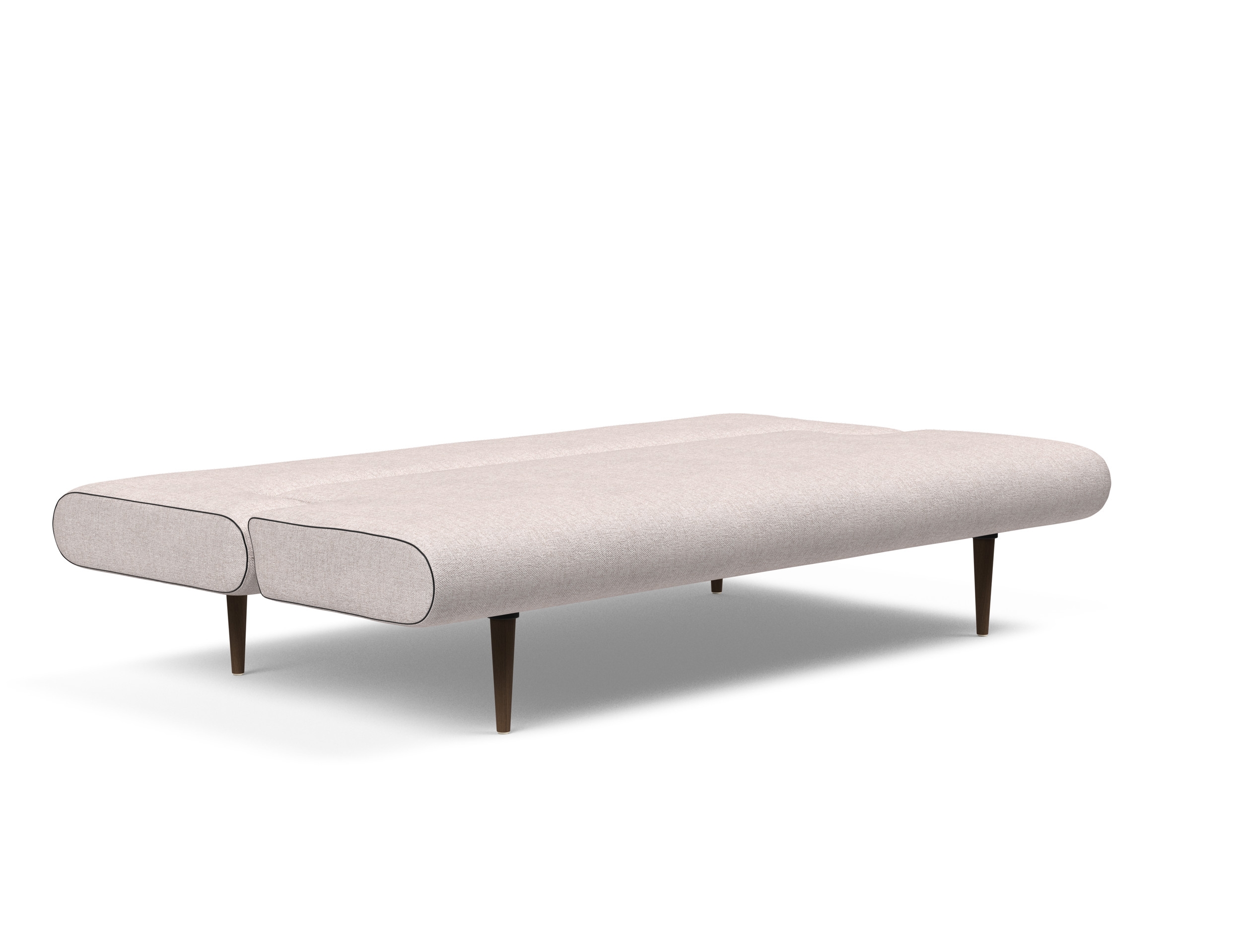 Unfurl Fabric Sofa Bed w/Dark Wood Legs