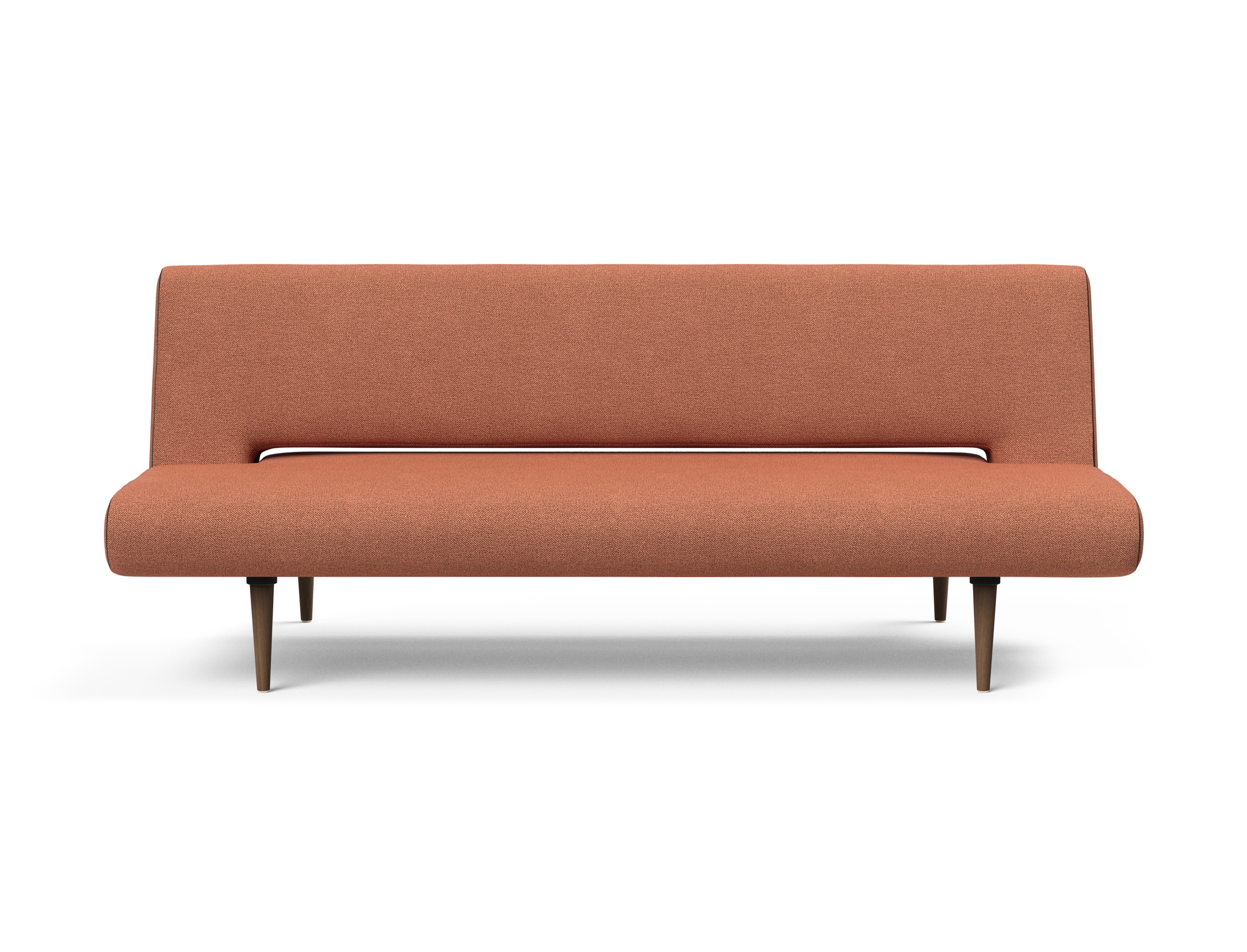 Unfurl Fabric Sofa Bed w/Dark Wood Legs