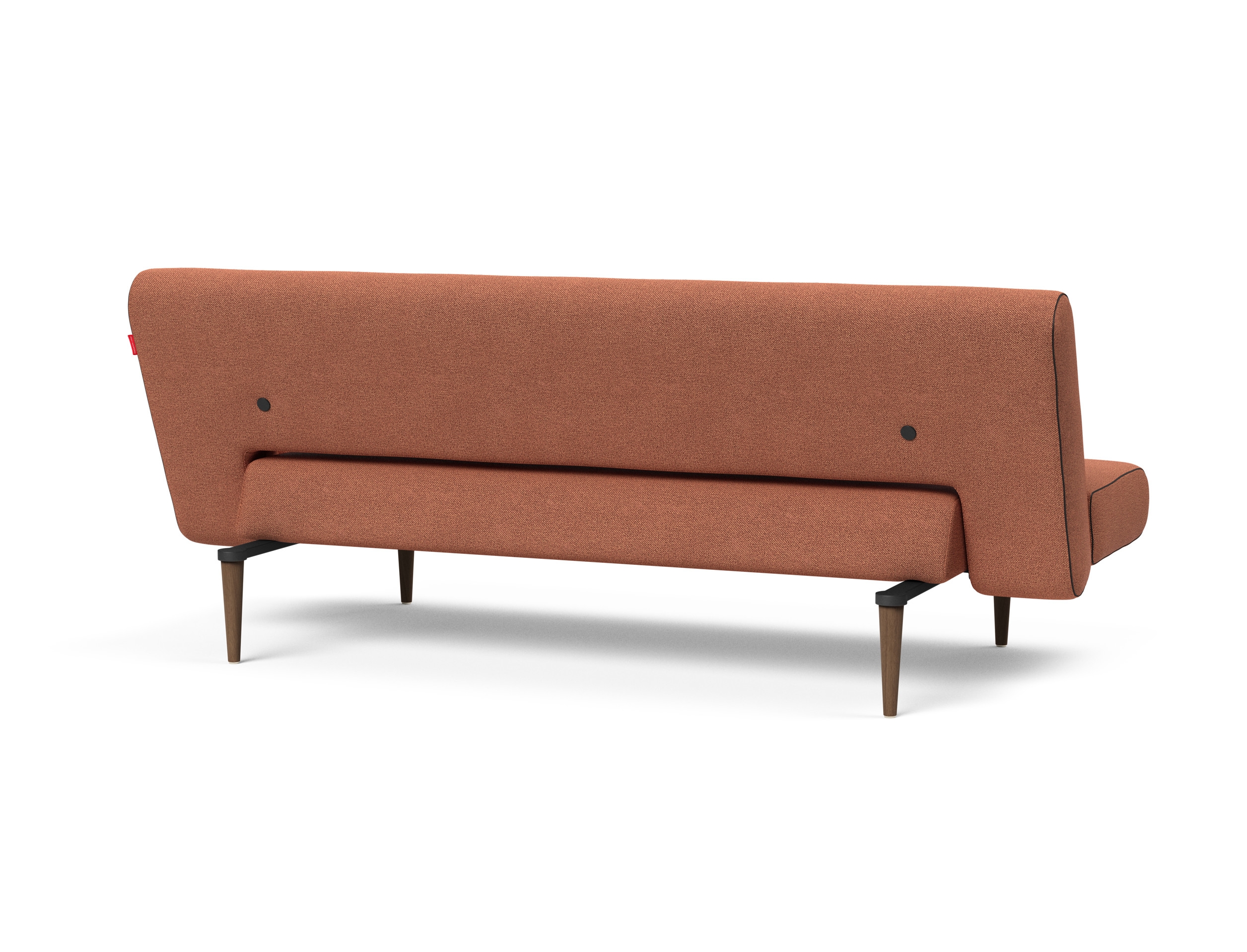 Unfurl Fabric Sofa Bed w/Dark Wood Legs