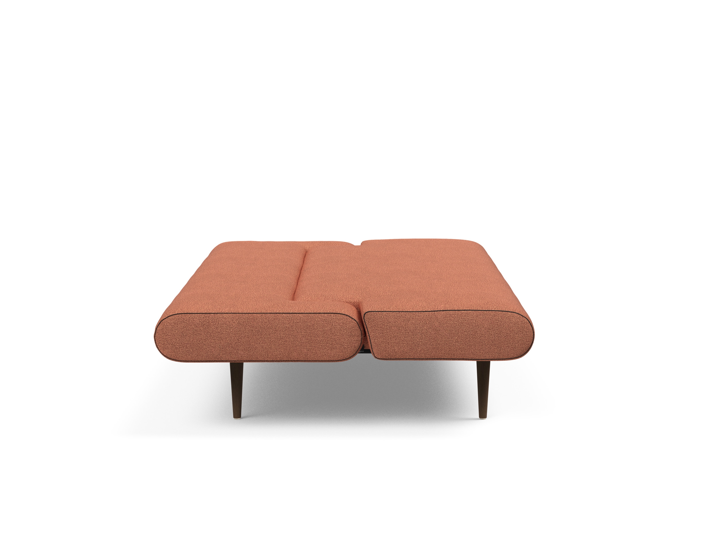 Unfurl Fabric Sofa Bed w/Dark Wood Legs
