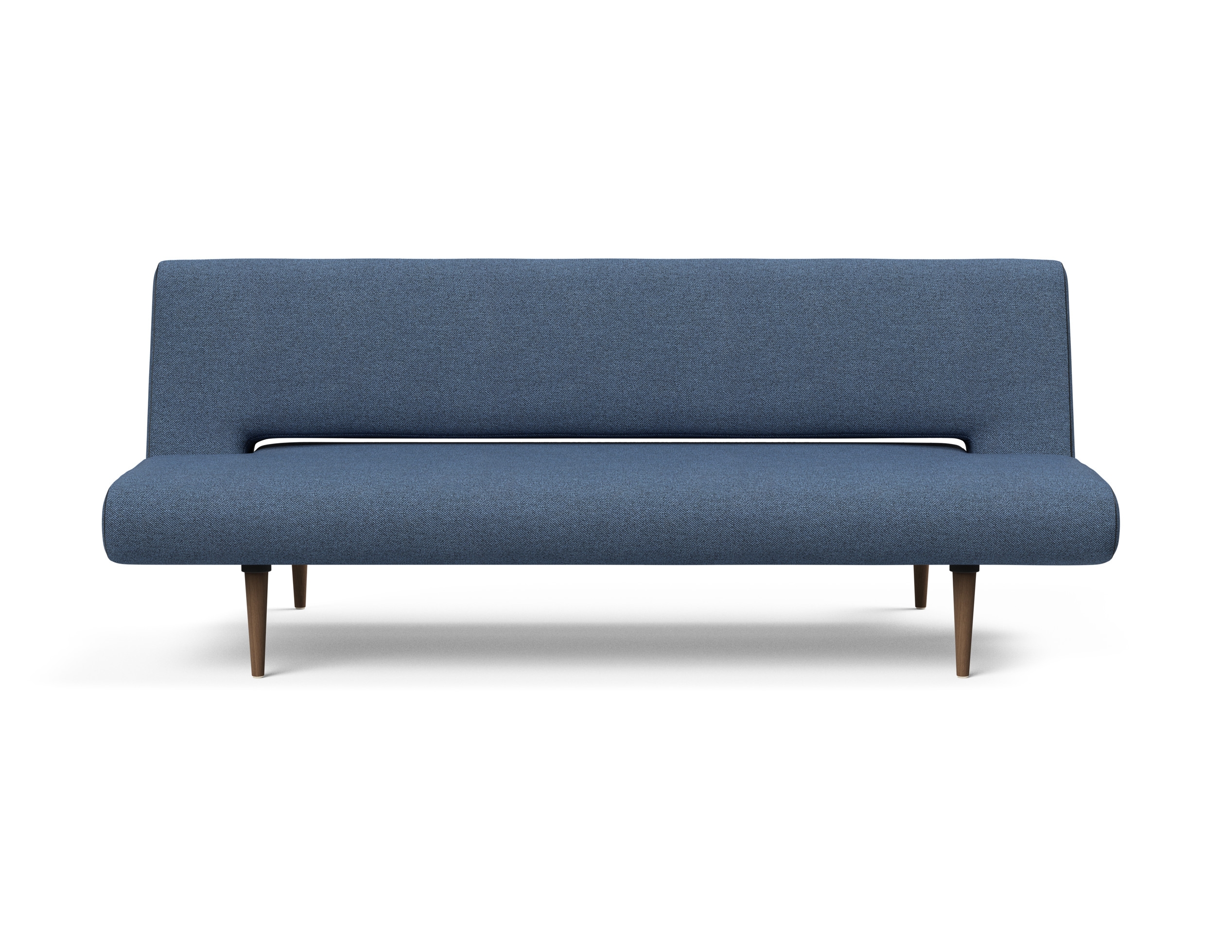 Unfurl Fabric Sofa Bed w/Dark Wood Legs