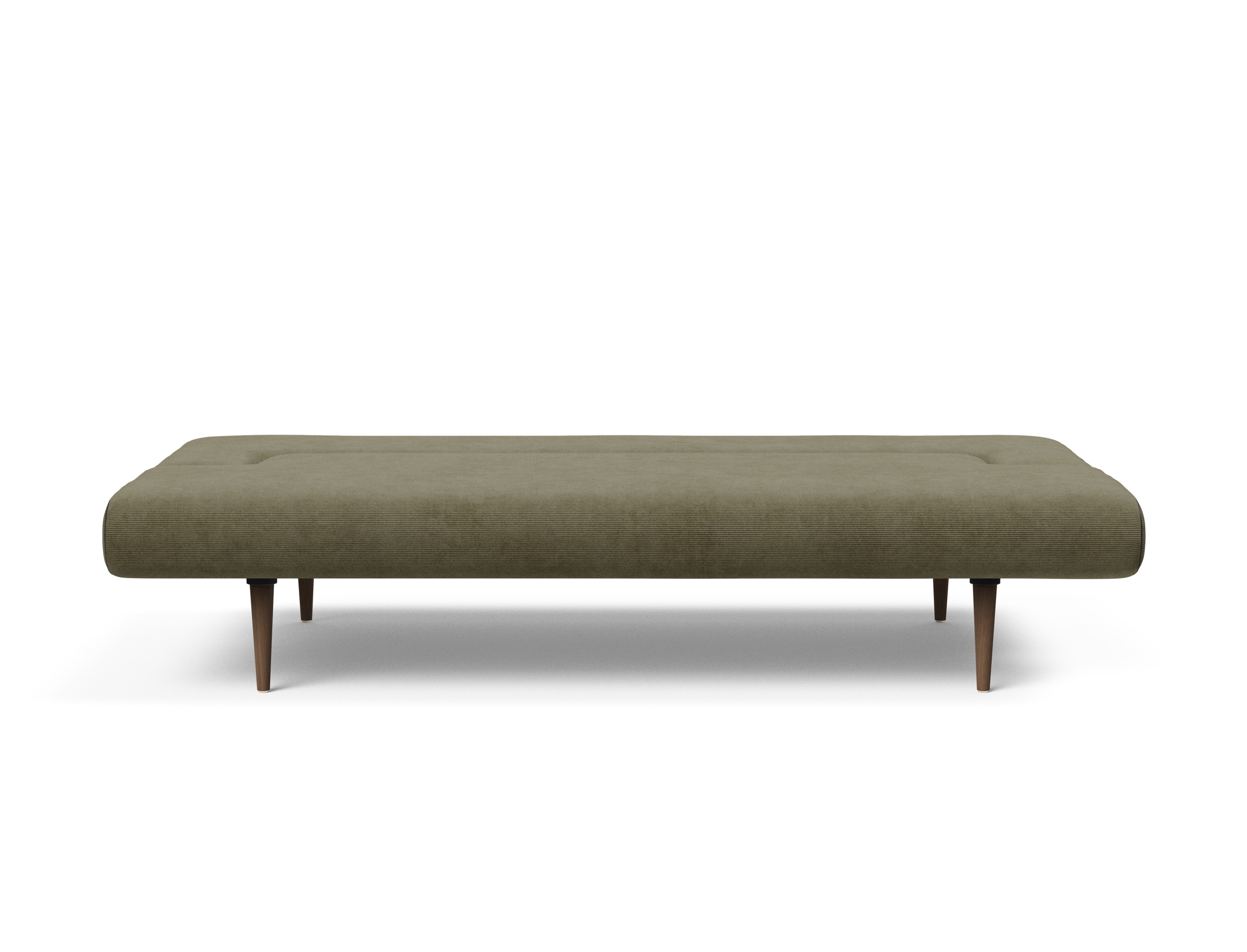 Unfurl Fabric Sofa Bed w/Dark Wood Legs