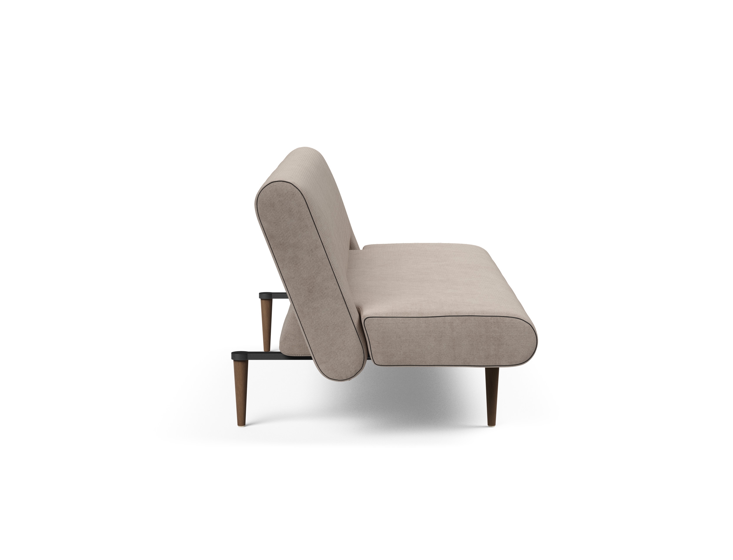 Unfurl Fabric Sofa Bed w/Dark Wood Legs