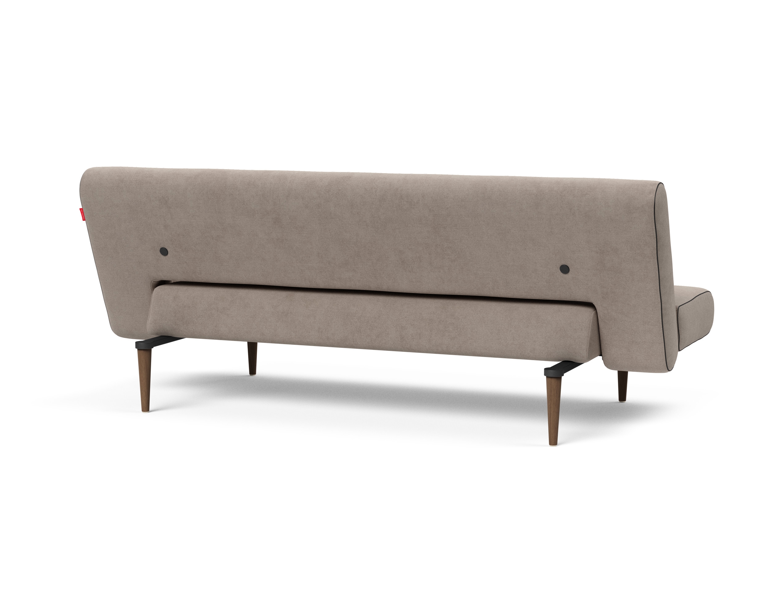 Unfurl Fabric Sofa Bed w/Dark Wood Legs