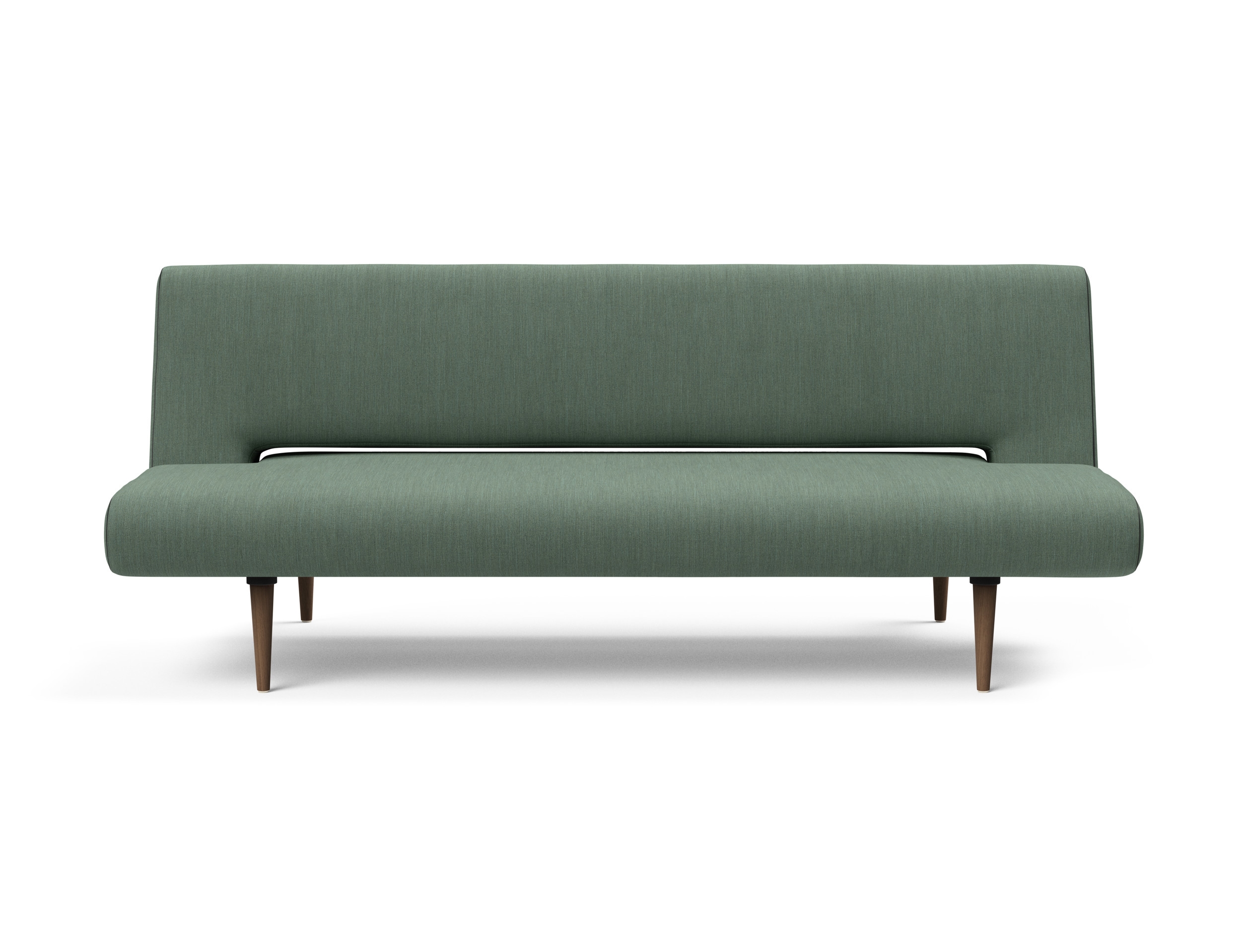 Unfurl Fabric Sofa Bed w/Dark Wood Legs