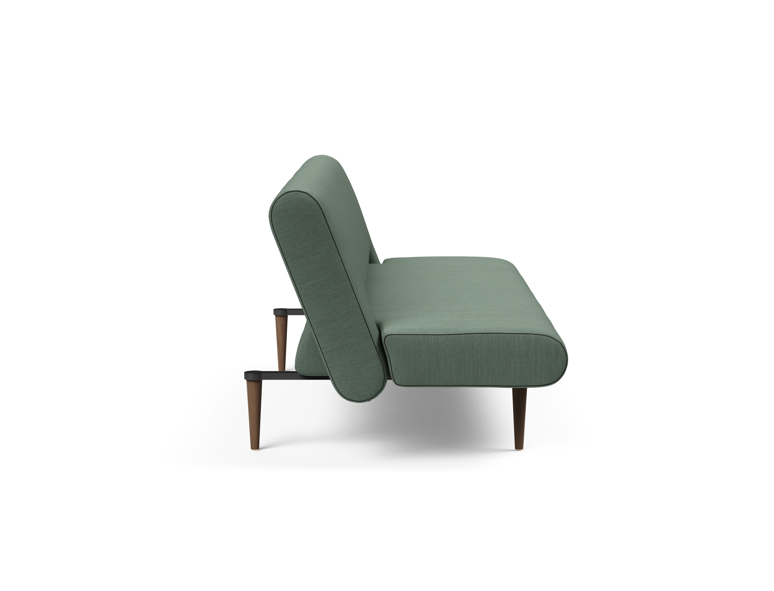 Unfurl Fabric Sofa Bed w/Dark Wood Legs