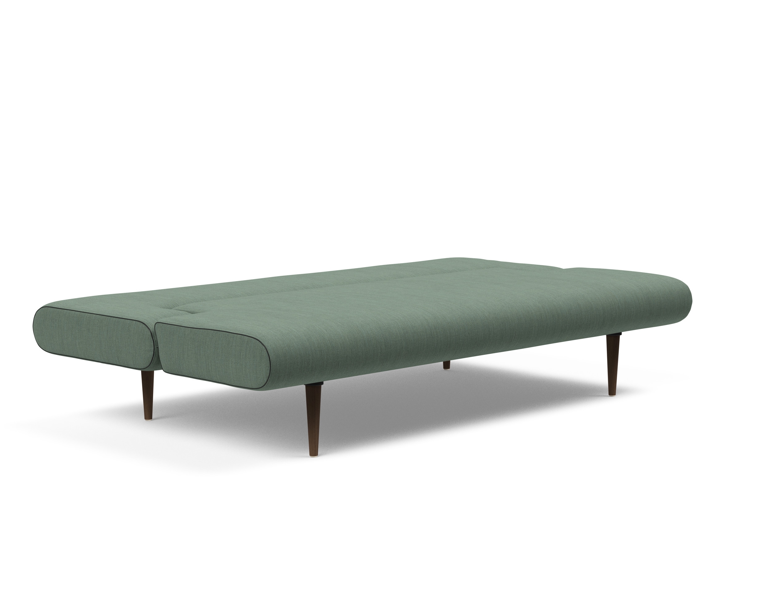 Unfurl Fabric Sofa Bed w/Dark Wood Legs