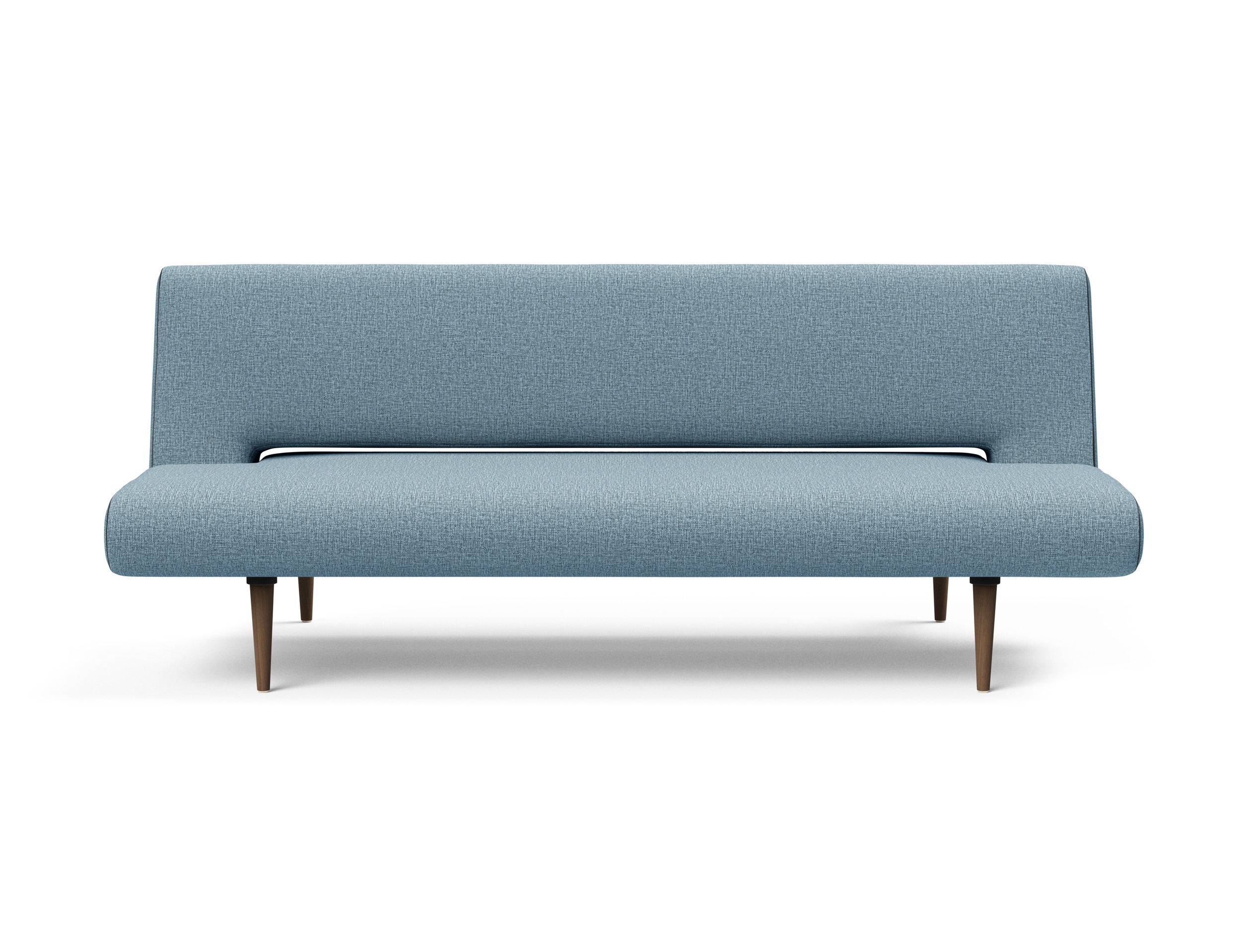 Unfurl Fabric Sofa Bed w/Dark Wood Legs