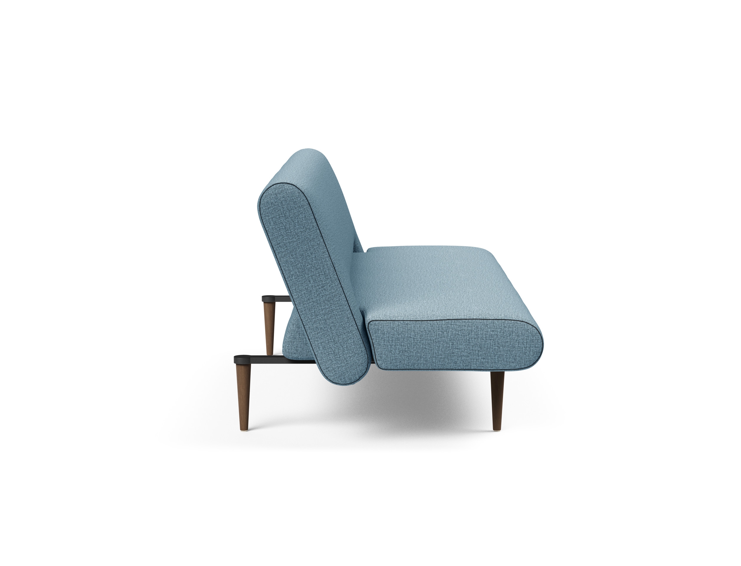 Unfurl Fabric Sofa Bed w/Dark Wood Legs
