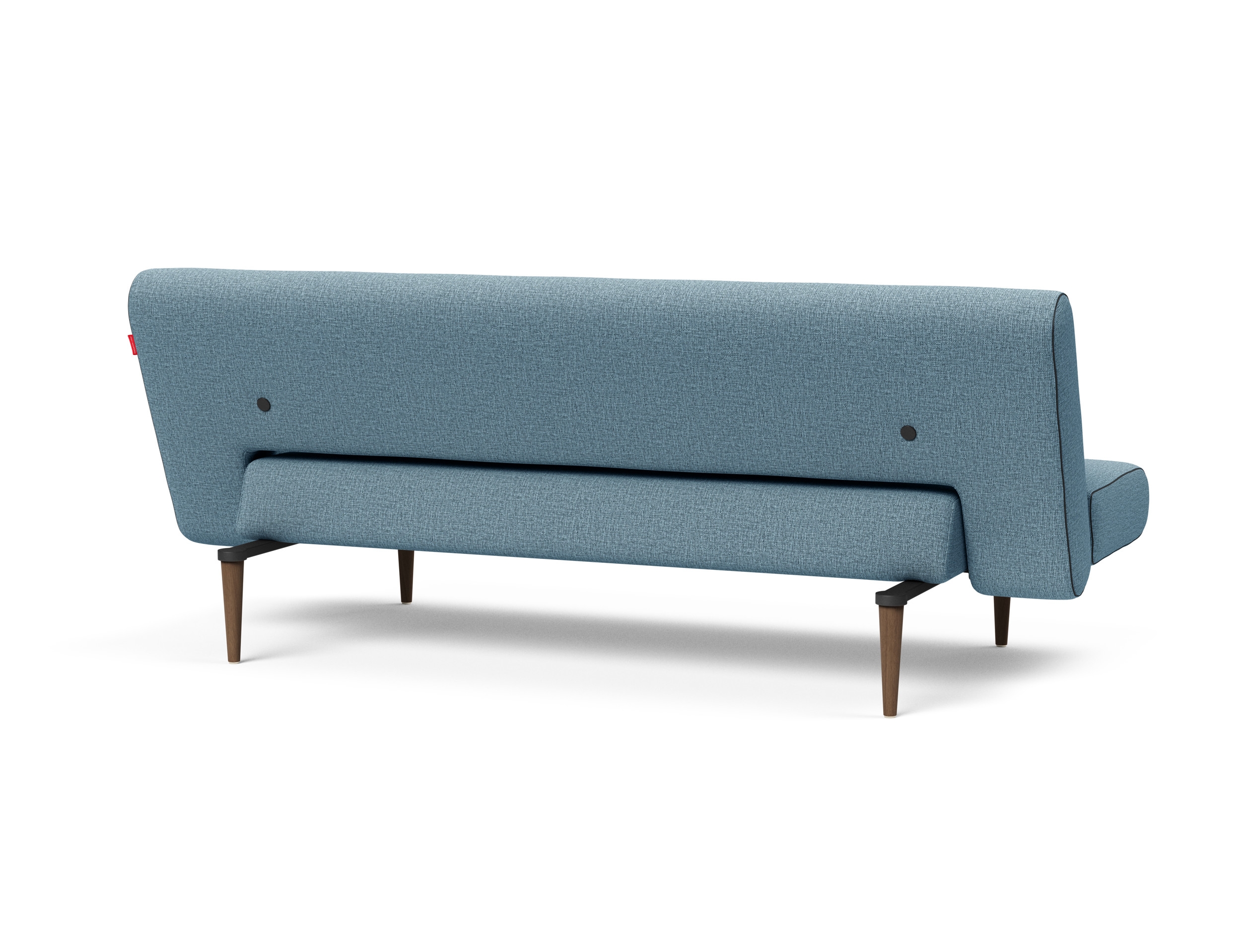 Unfurl Fabric Sofa Bed w/Dark Wood Legs
