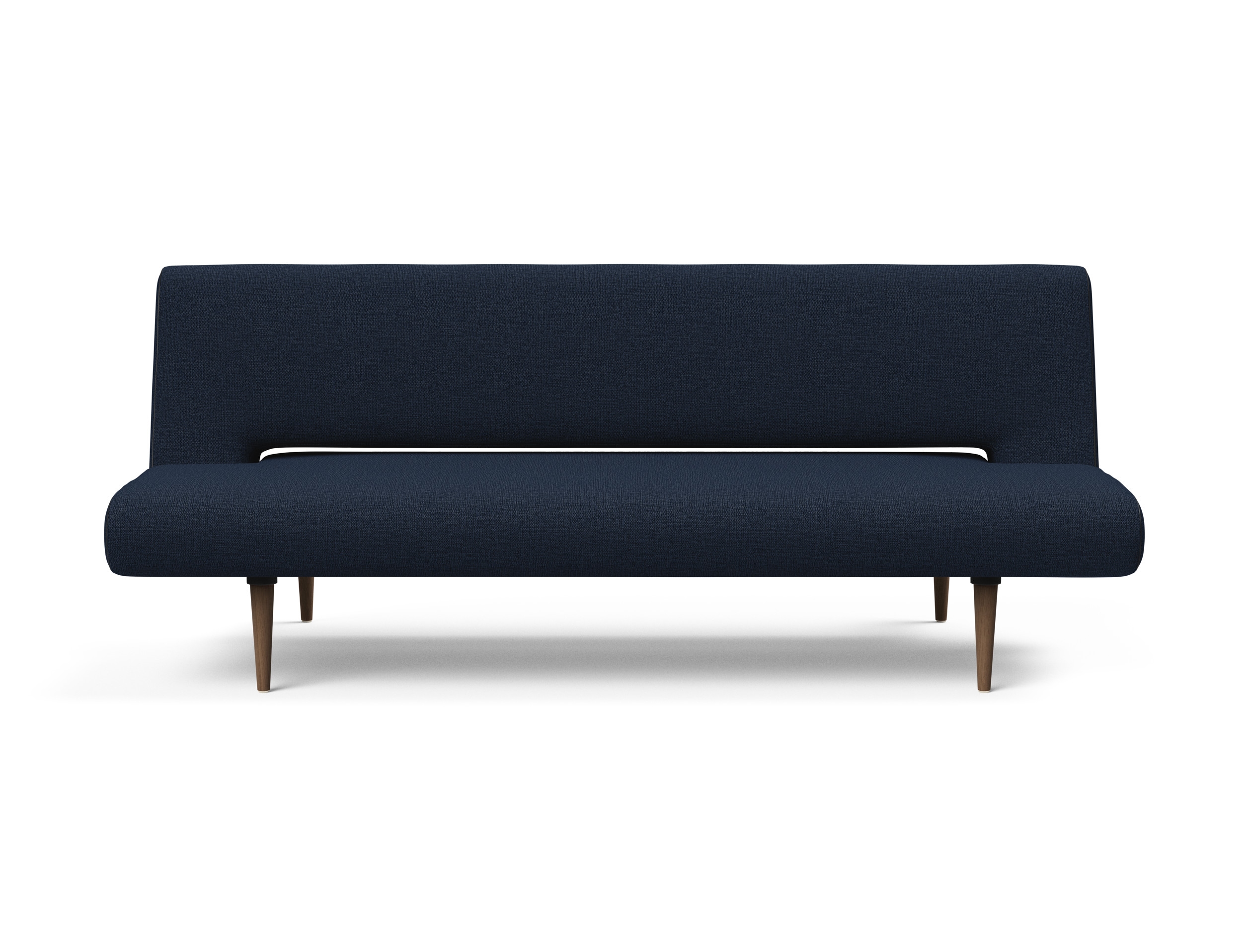 Unfurl Fabric Sofa Bed w/Dark Wood Legs