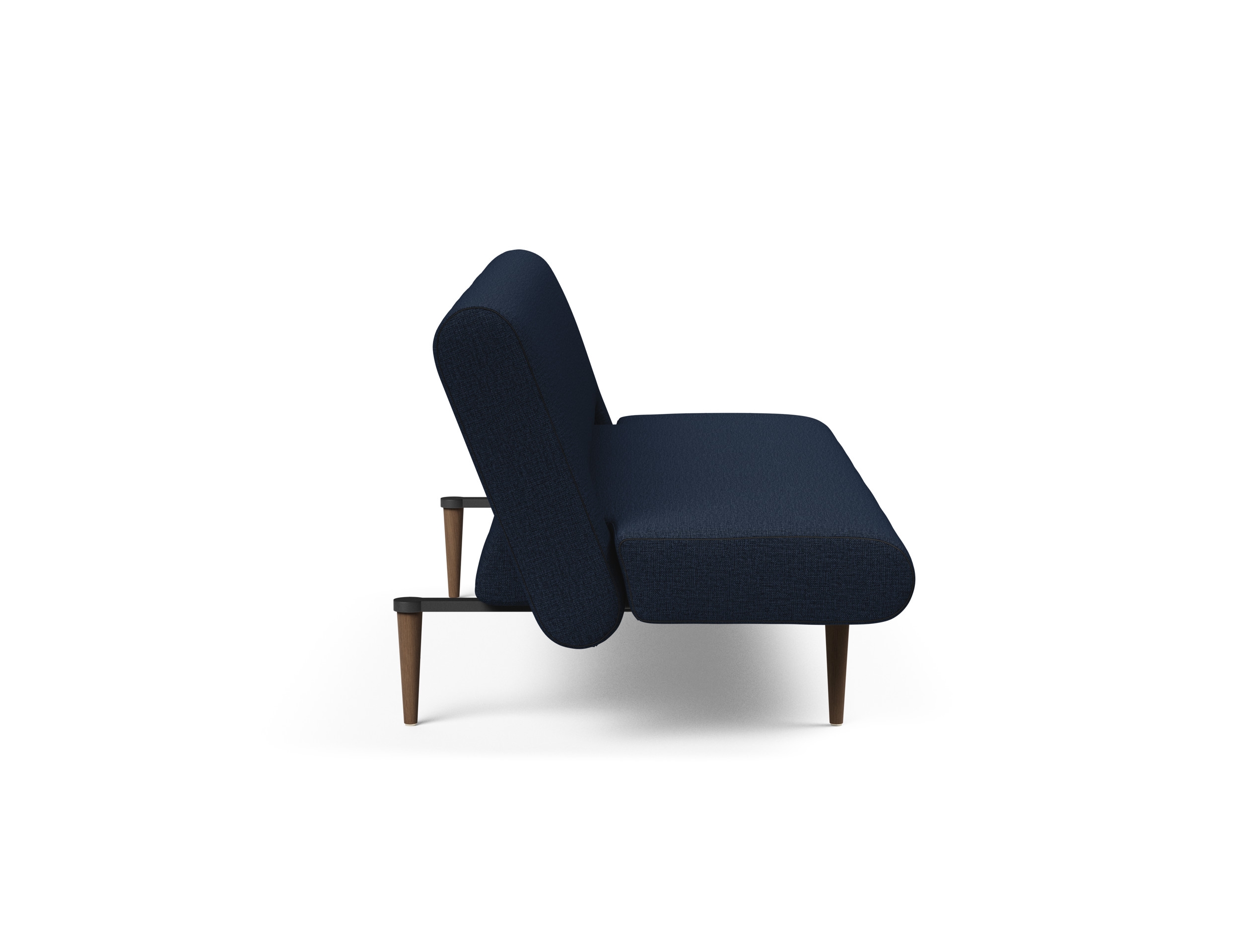 Unfurl Fabric Sofa Bed w/Dark Wood Legs