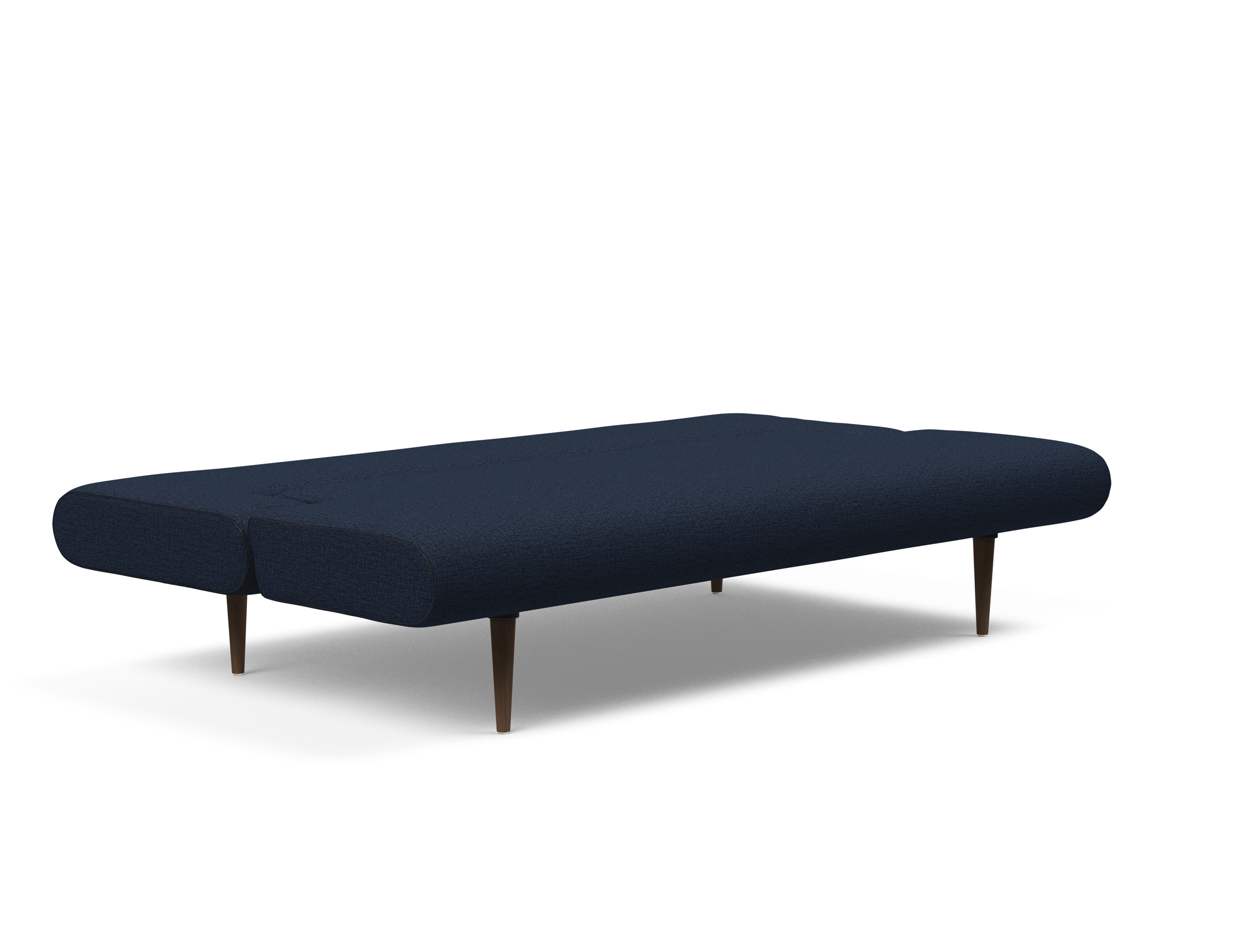 Unfurl Fabric Sofa Bed w/Dark Wood Legs