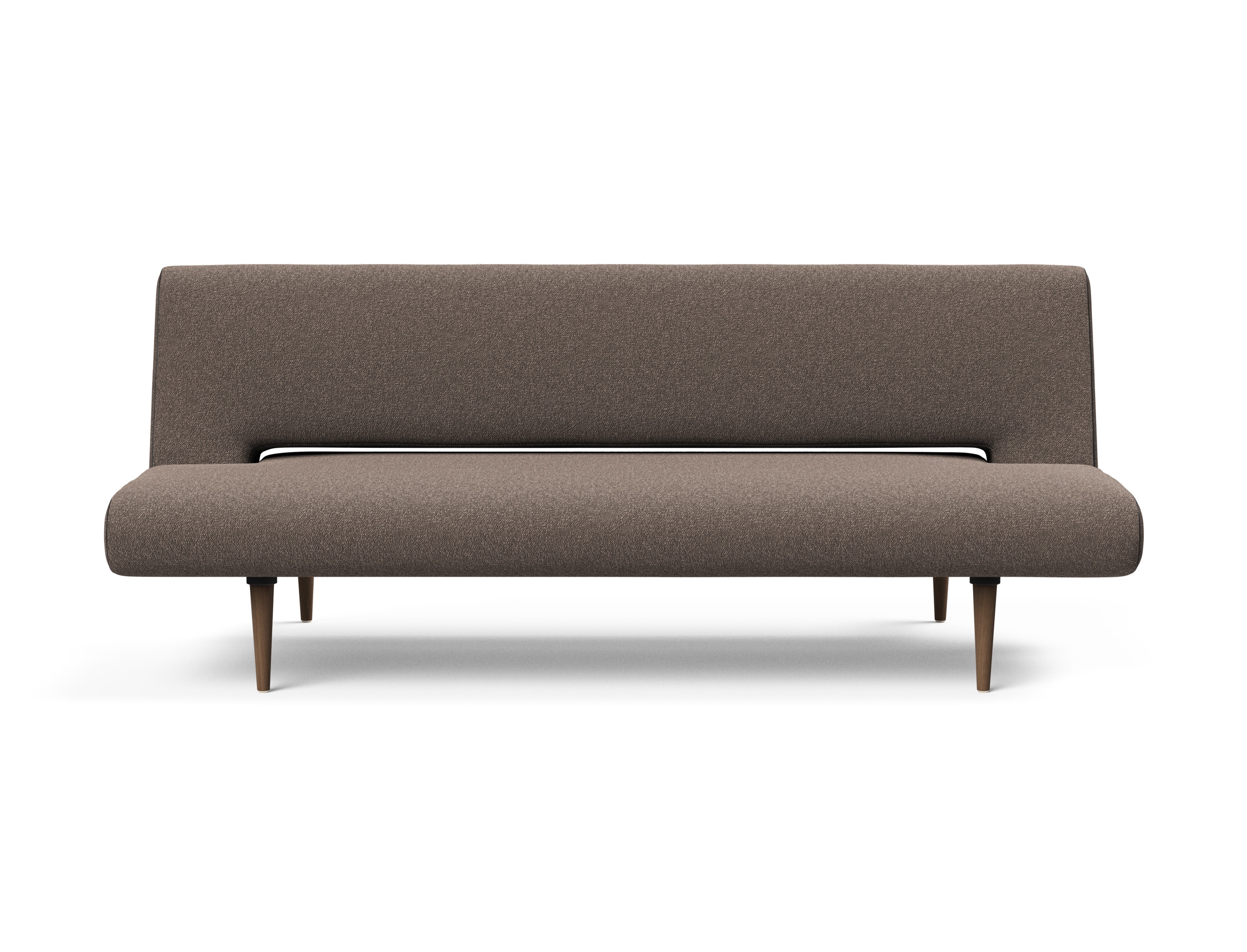 Unfurl Fabric Sofa Bed w/Dark Wood Legs