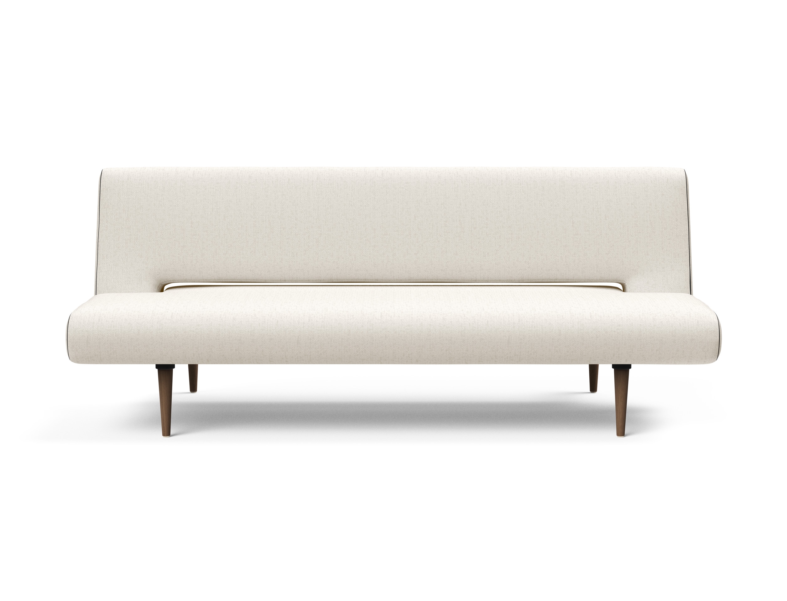 Unfurl Fabric Sofa Bed w/Dark Wood Legs
