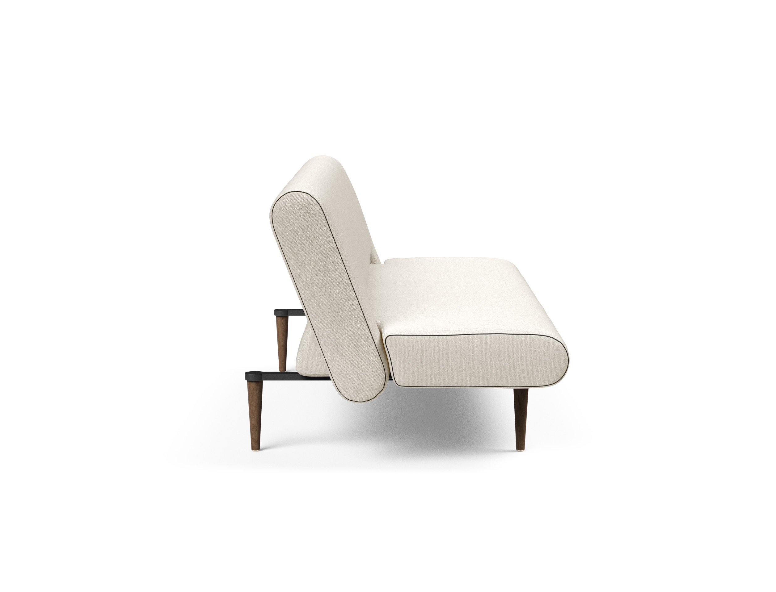 Unfurl Fabric Sofa Bed w/Dark Wood Legs