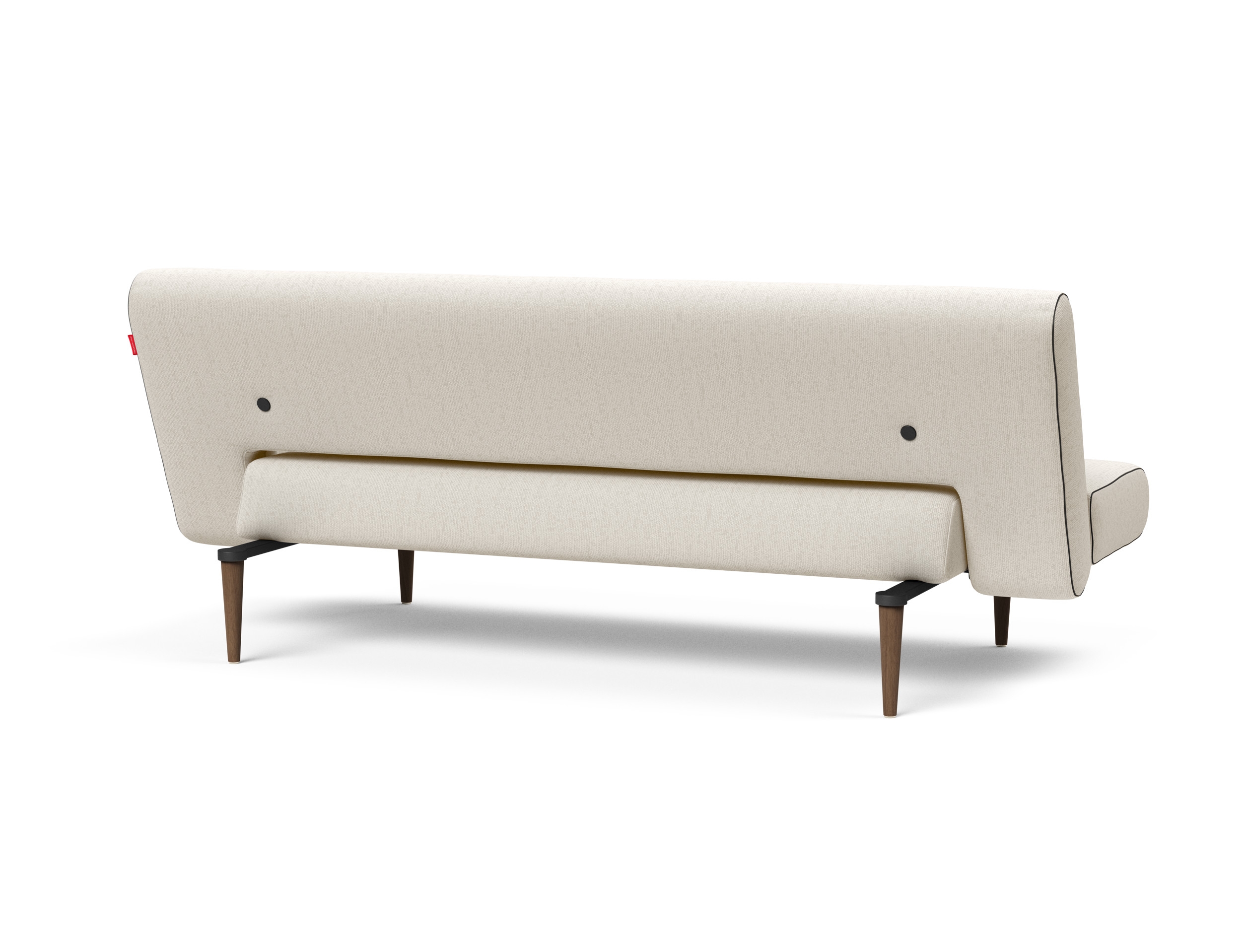 Unfurl Fabric Sofa Bed w/Dark Wood Legs