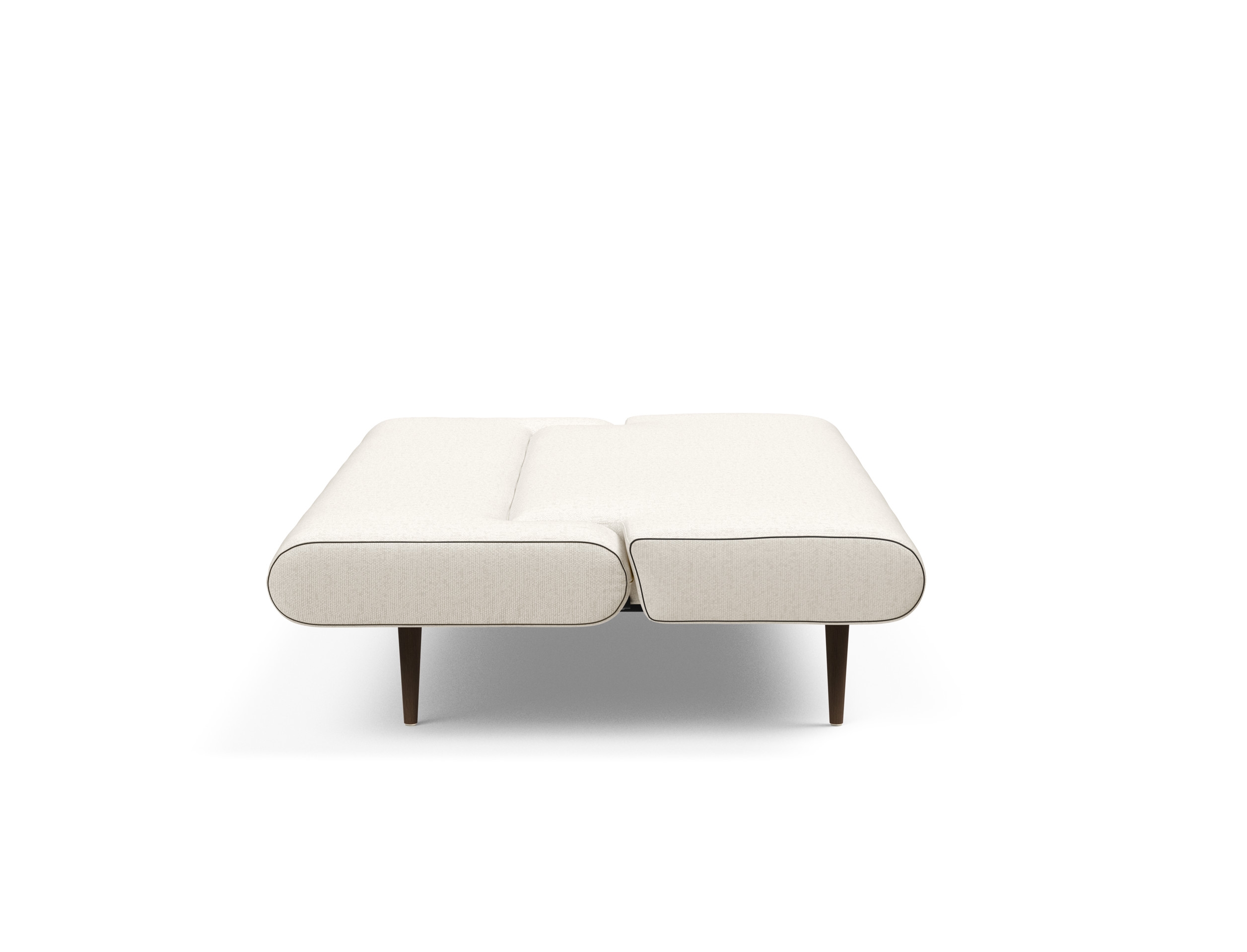 Unfurl Fabric Sofa Bed w/Dark Wood Legs