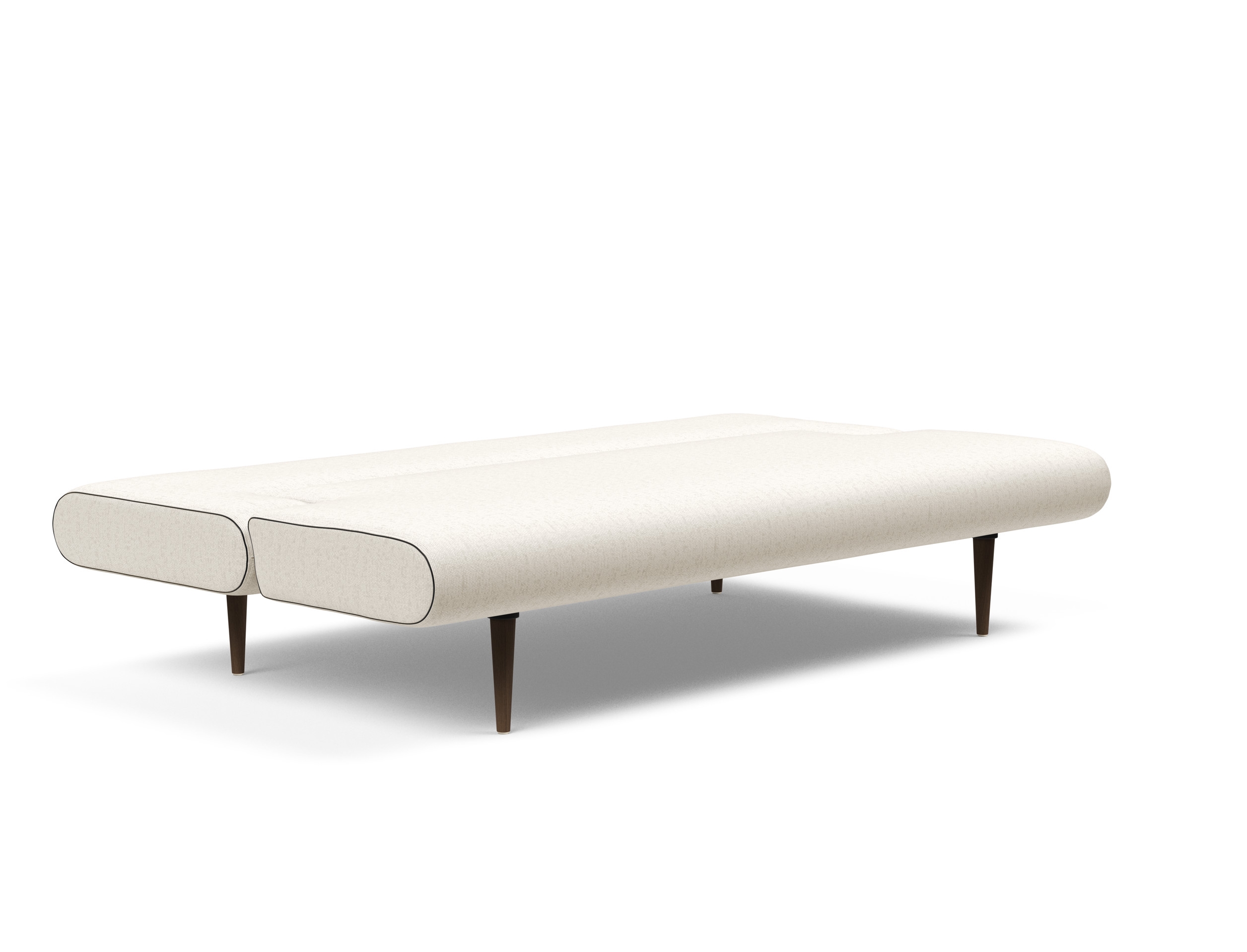Unfurl Fabric Sofa Bed w/Dark Wood Legs