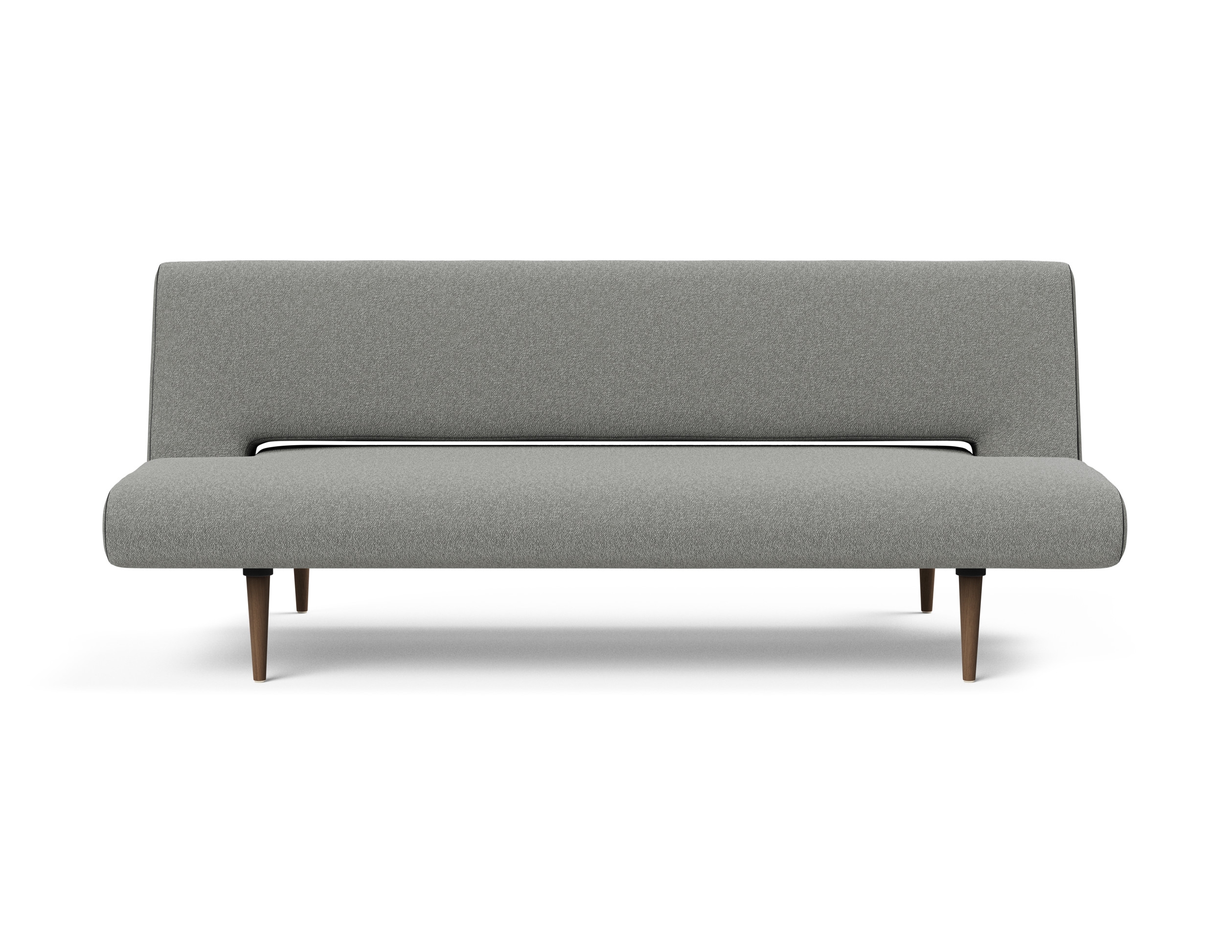 Unfurl Fabric Sofa Bed w/Dark Wood Legs