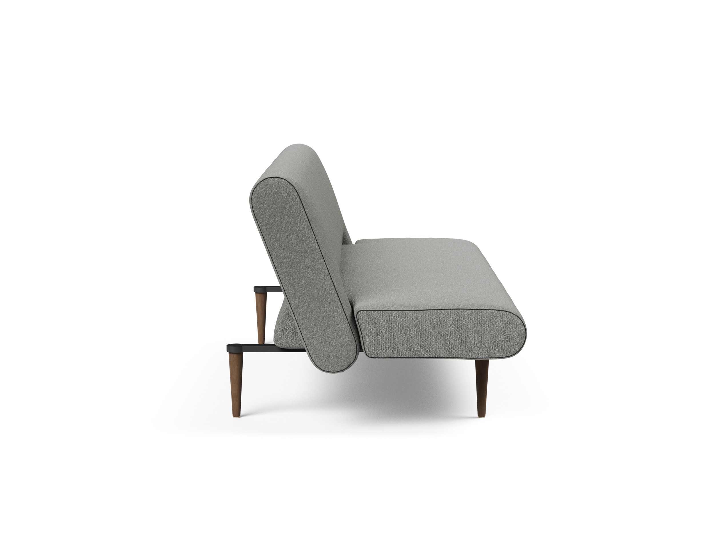 Unfurl Fabric Sofa Bed w/Dark Wood Legs