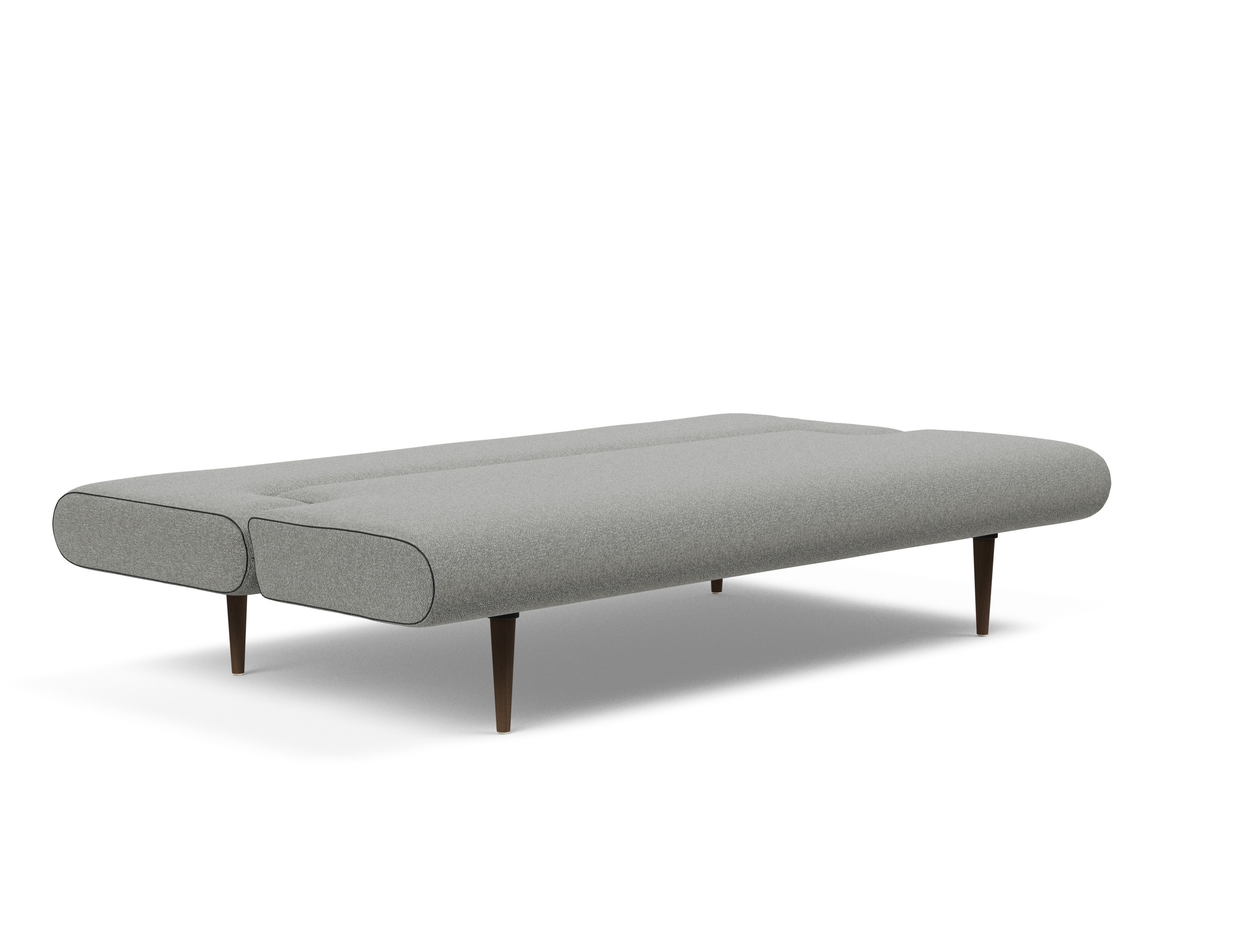 Unfurl Fabric Sofa Bed w/Dark Wood Legs