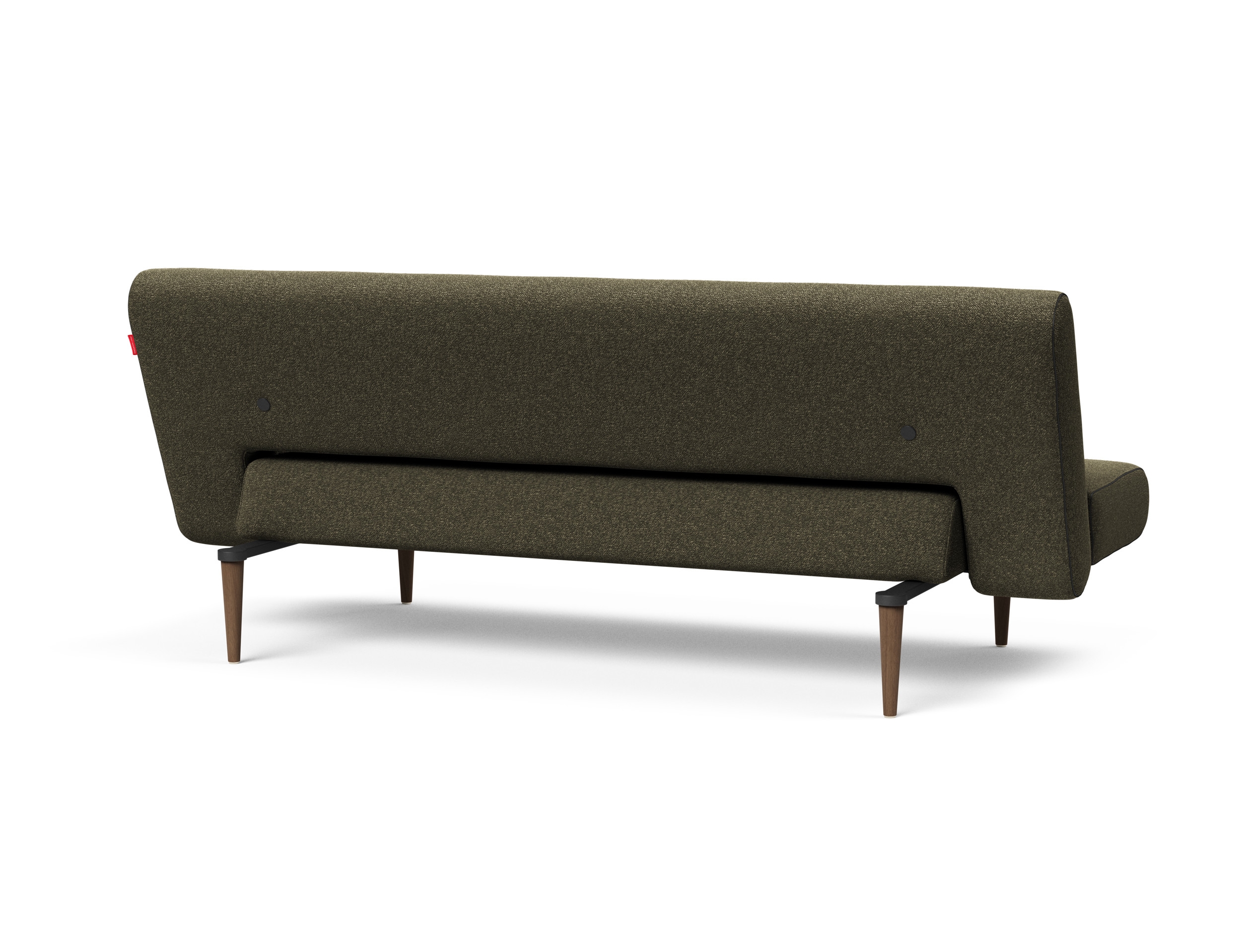 Unfurl Fabric Sofa Bed w/Dark Wood Legs