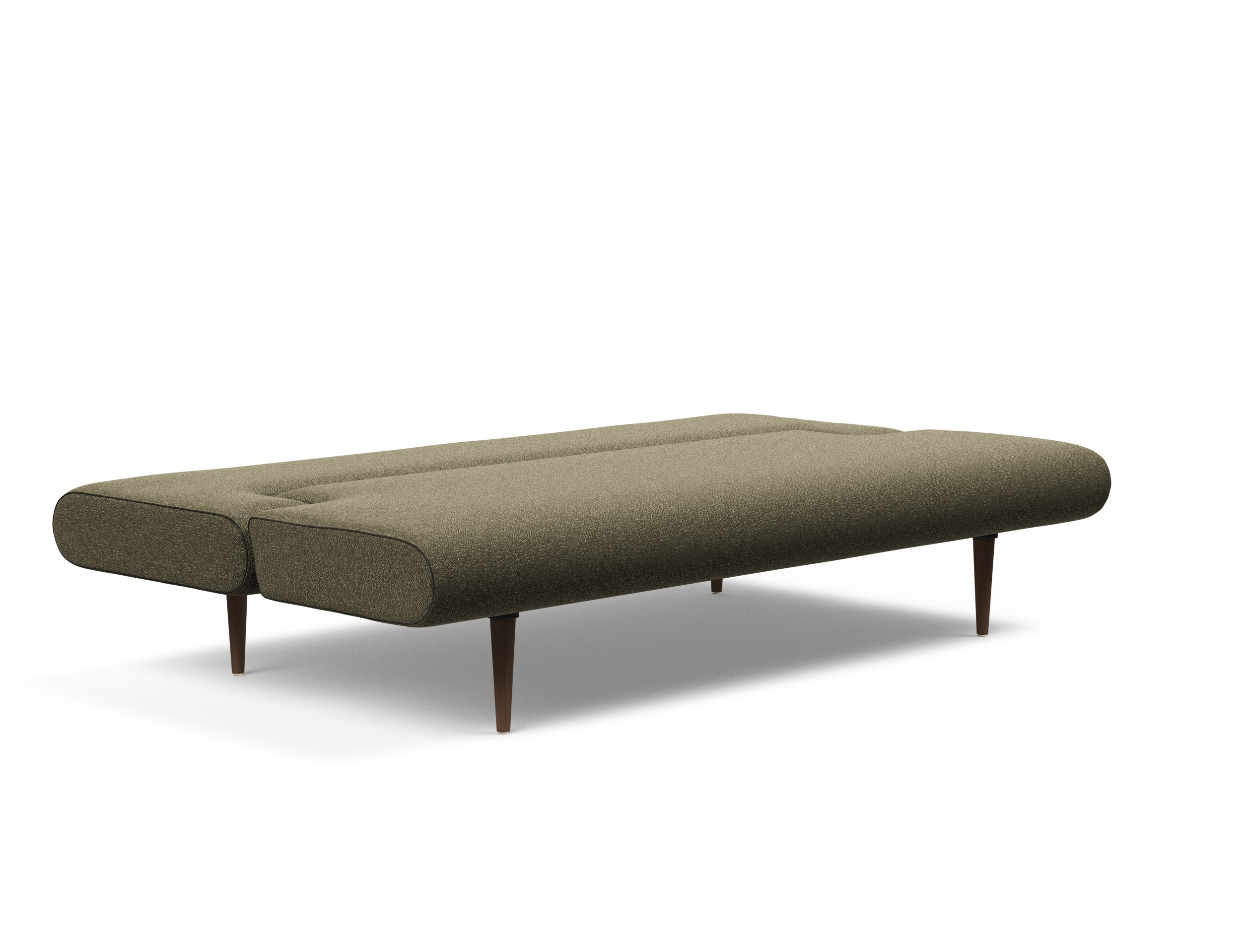 Unfurl Fabric Sofa Bed w/Dark Wood Legs