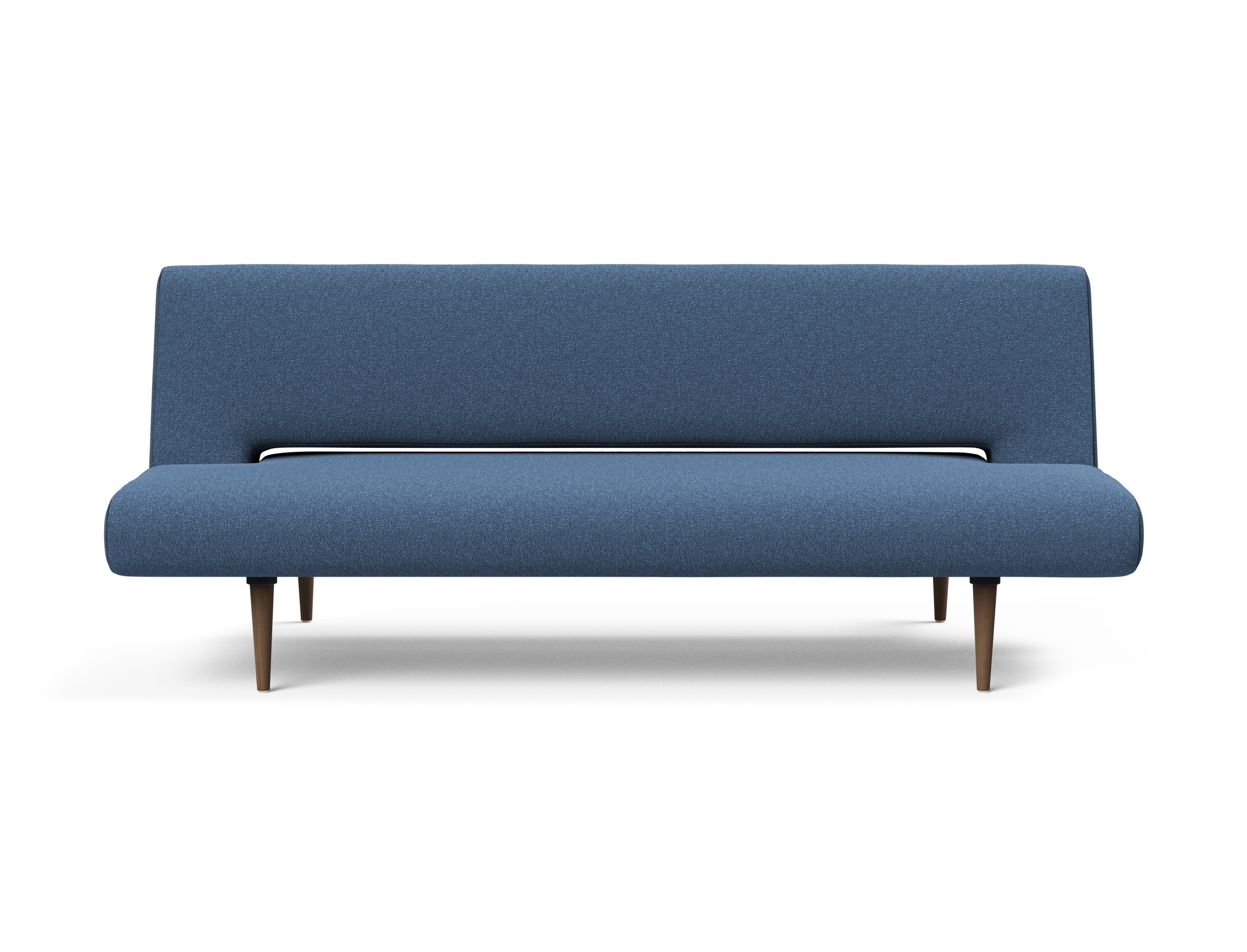 Unfurl Fabric Sofa Bed w/Dark Wood Legs