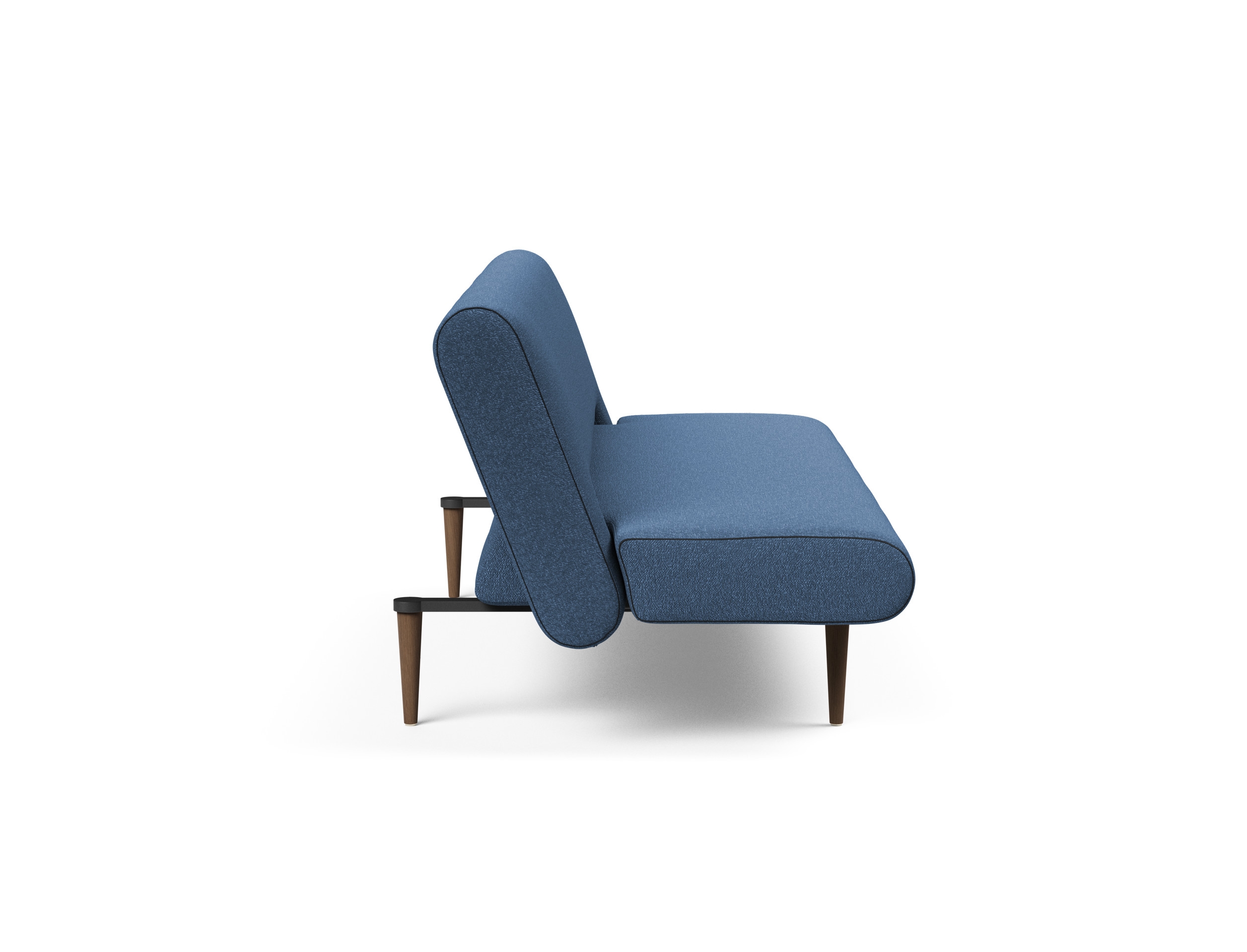 Unfurl Fabric Sofa Bed w/Dark Wood Legs