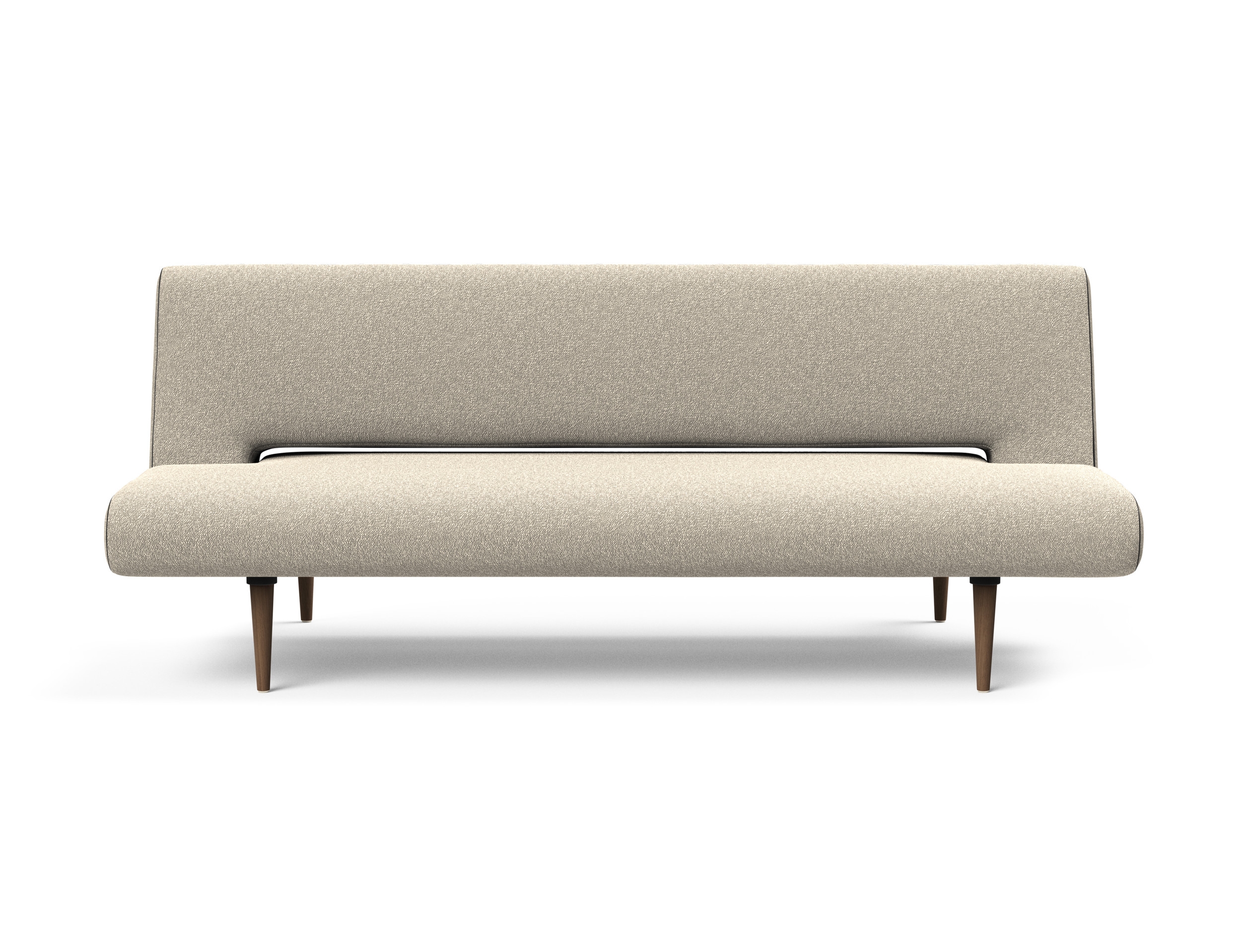 Unfurl Fabric Sofa Bed w/Dark Wood Legs