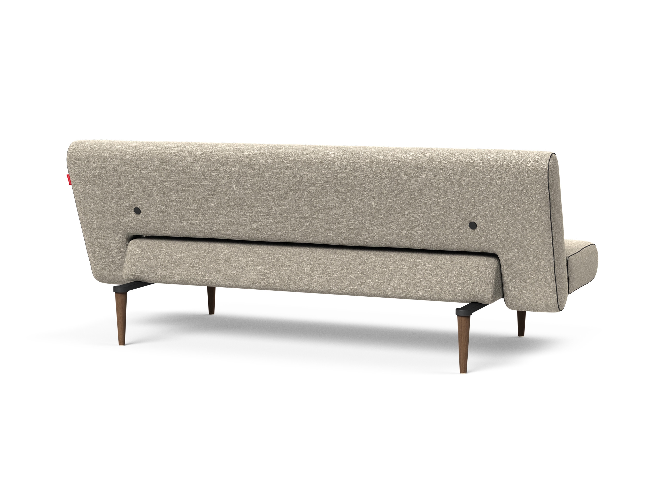 Unfurl Fabric Sofa Bed w/Dark Wood Legs