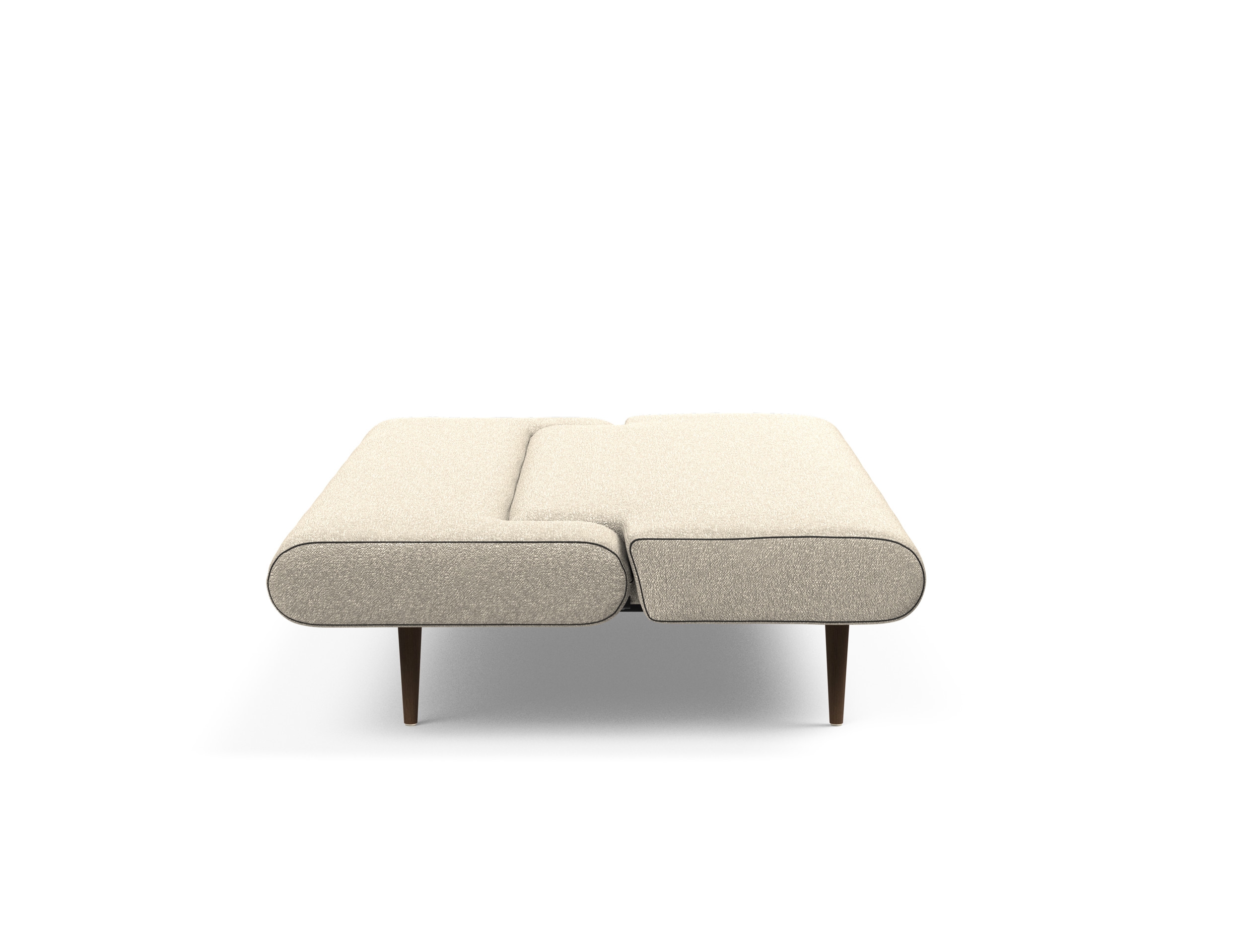 Unfurl Fabric Sofa Bed w/Dark Wood Legs
