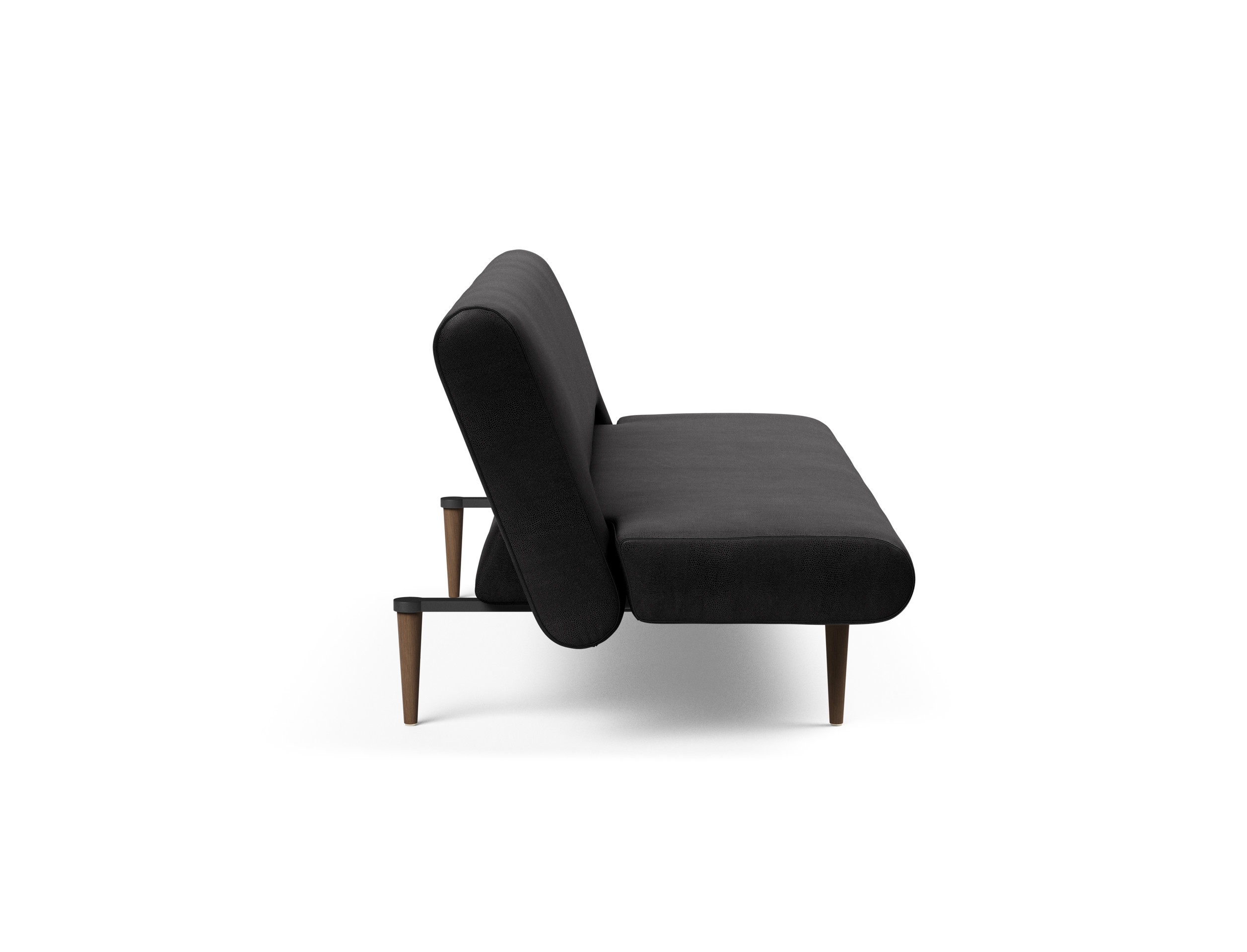 Unfurl Fabric Sofa Bed w/Dark Wood Legs