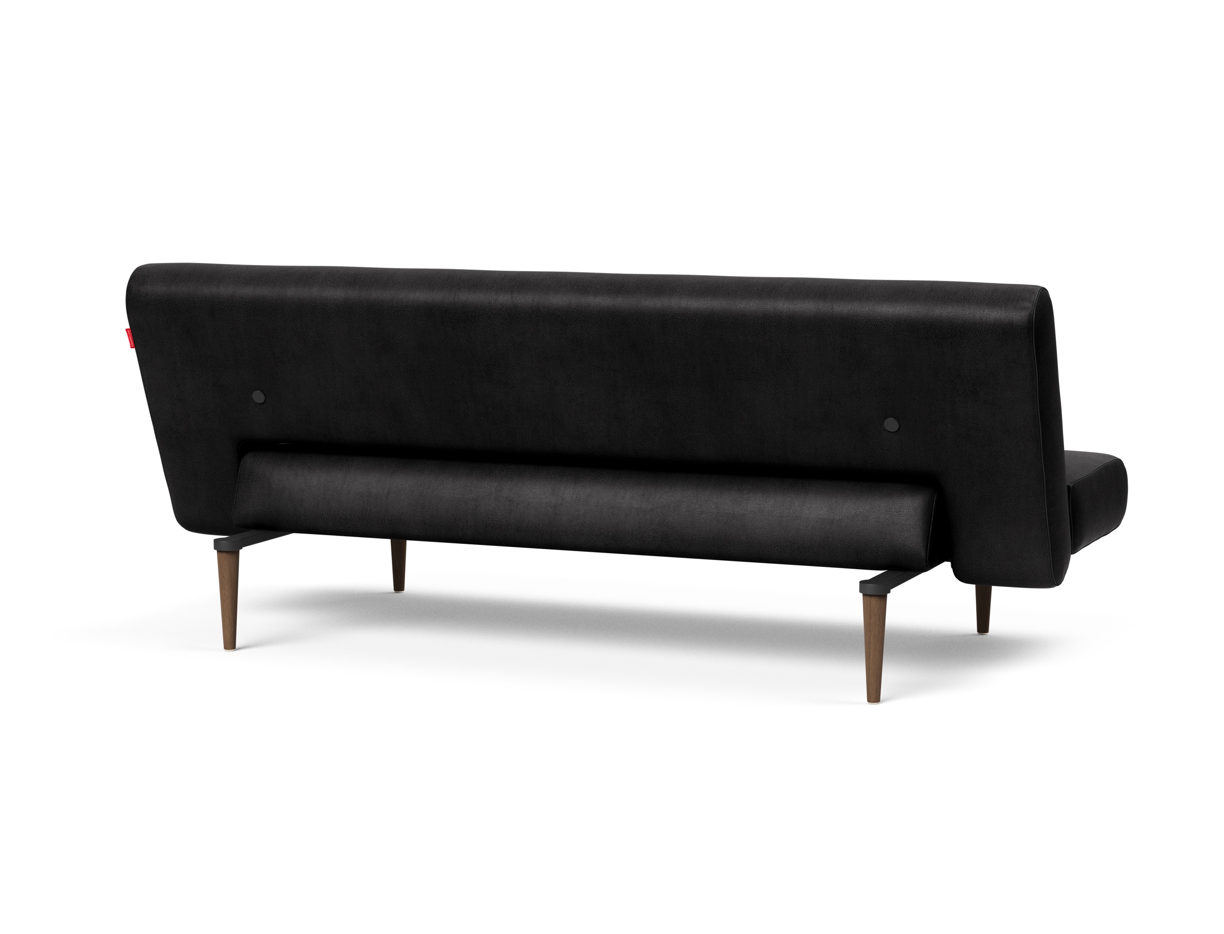 Unfurl Fabric Sofa Bed w/Dark Wood Legs