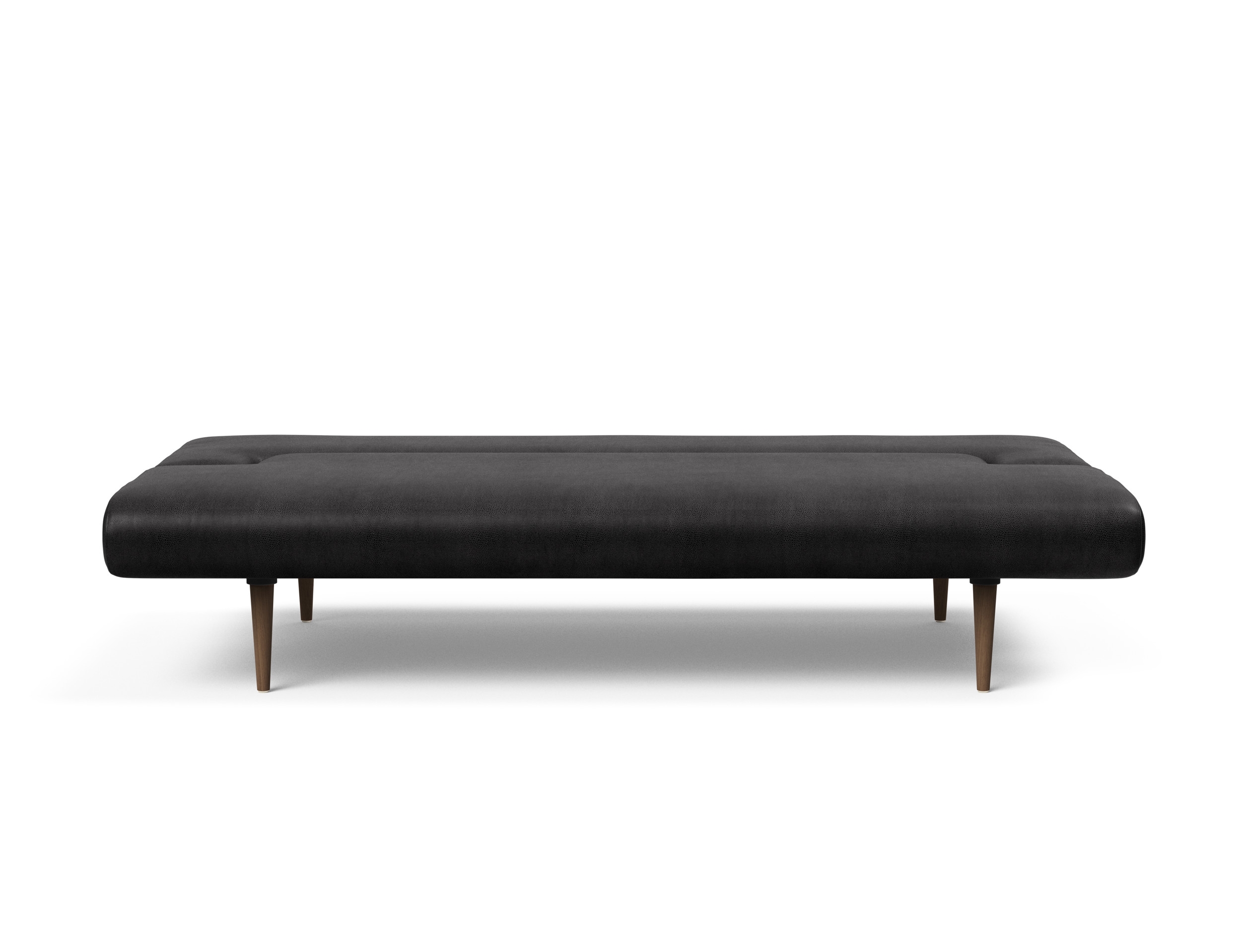 Unfurl Fabric Sofa Bed w/Dark Wood Legs