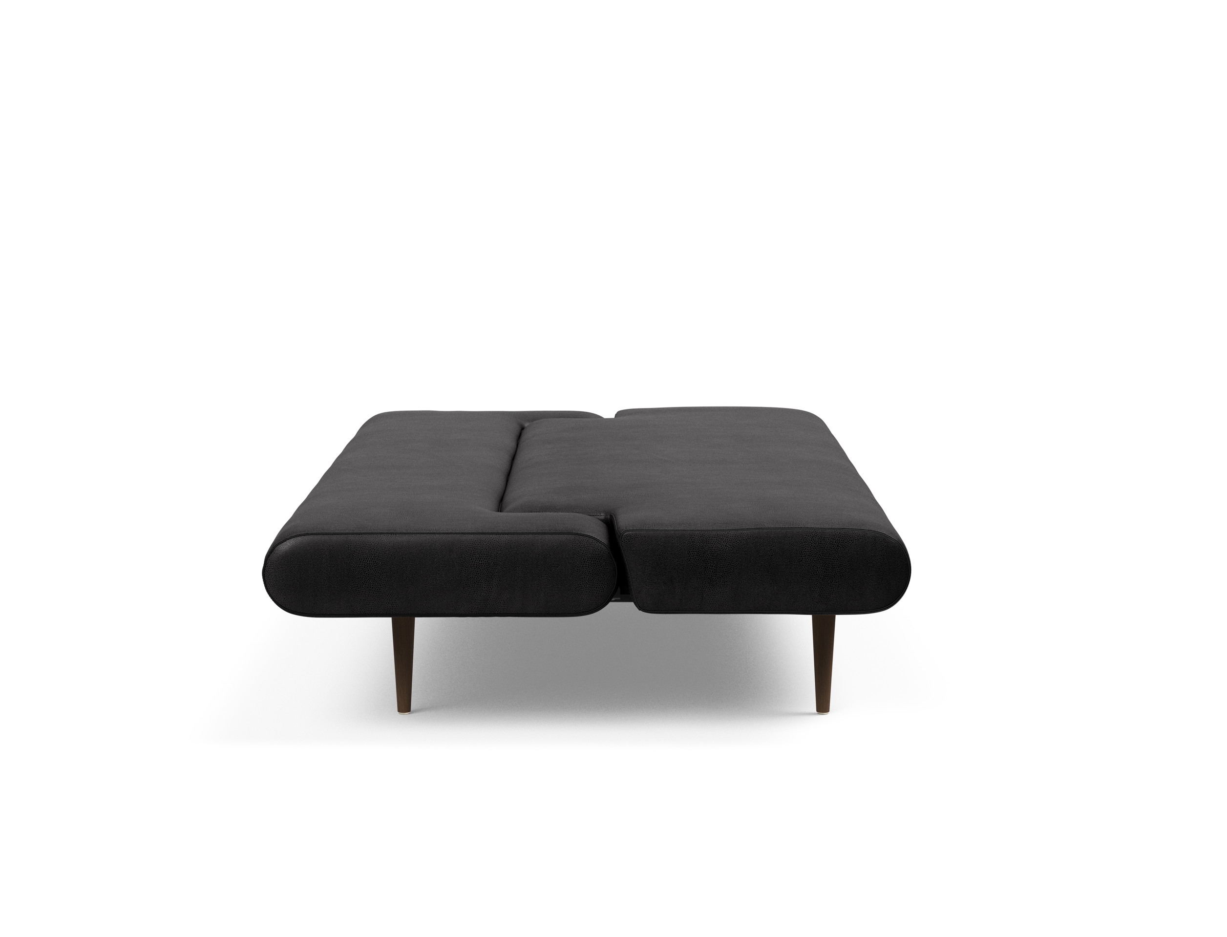 Unfurl Fabric Sofa Bed w/Dark Wood Legs