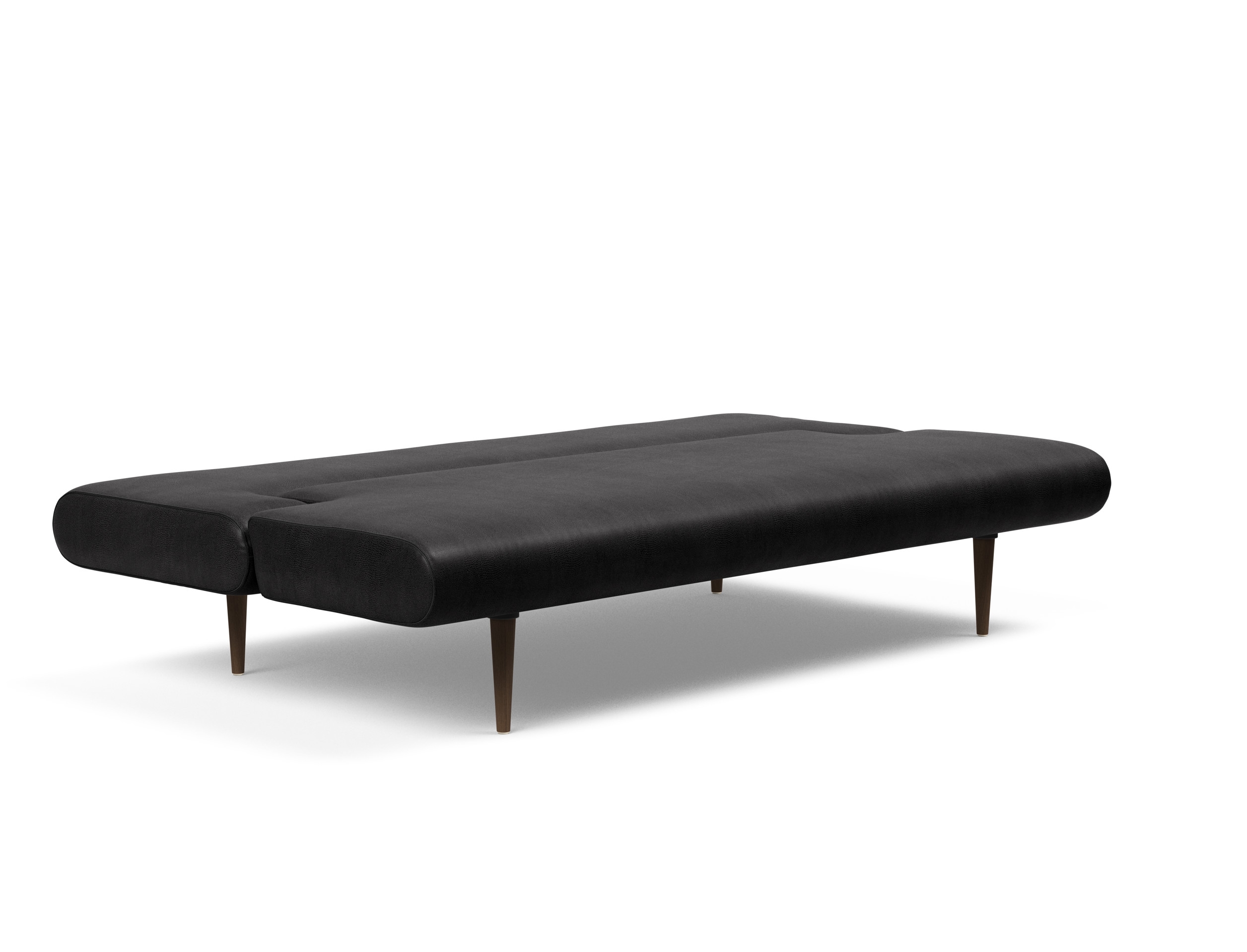 Unfurl Fabric Sofa Bed w/Dark Wood Legs