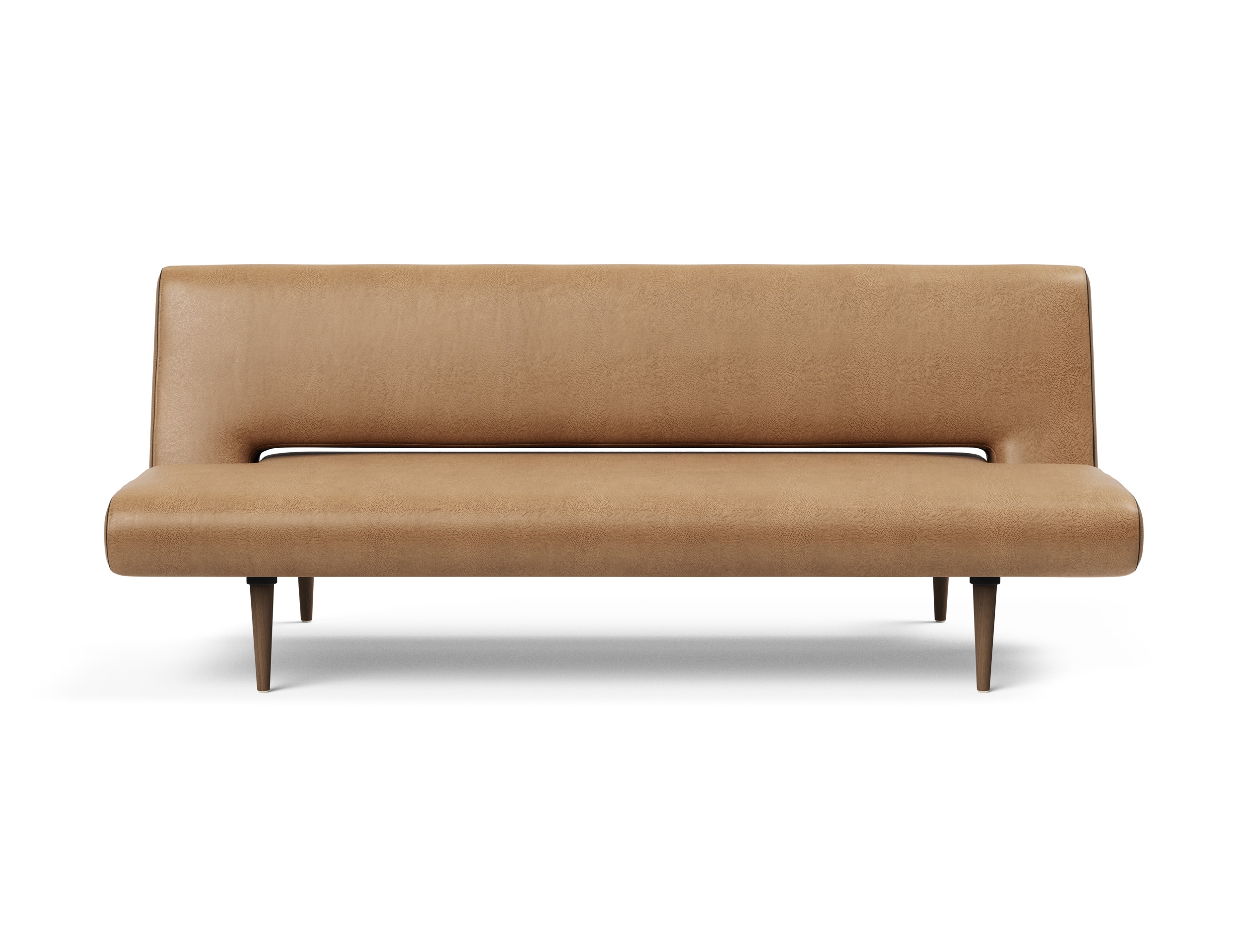 Unfurl Fabric Sofa Bed w/Dark Wood Legs