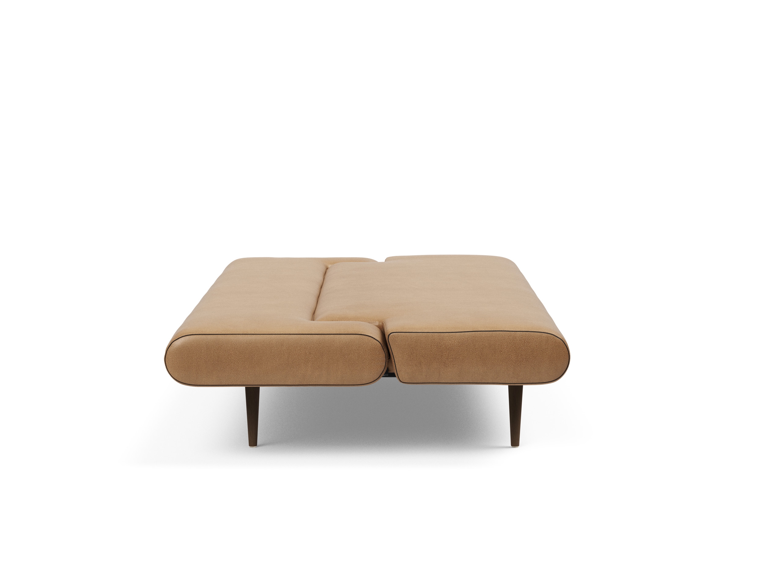 Unfurl Fabric Sofa Bed w/Dark Wood Legs