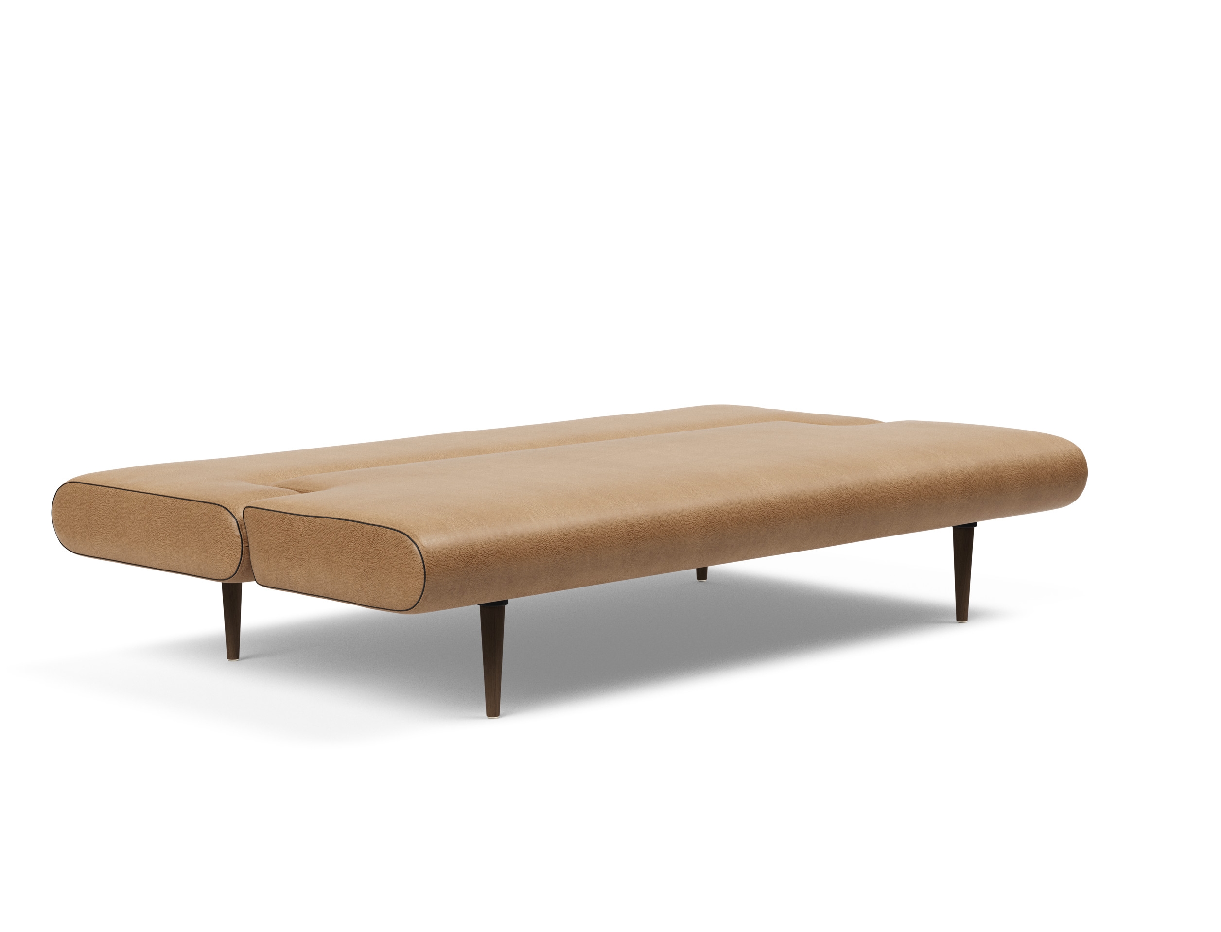 Unfurl Fabric Sofa Bed w/Dark Wood Legs