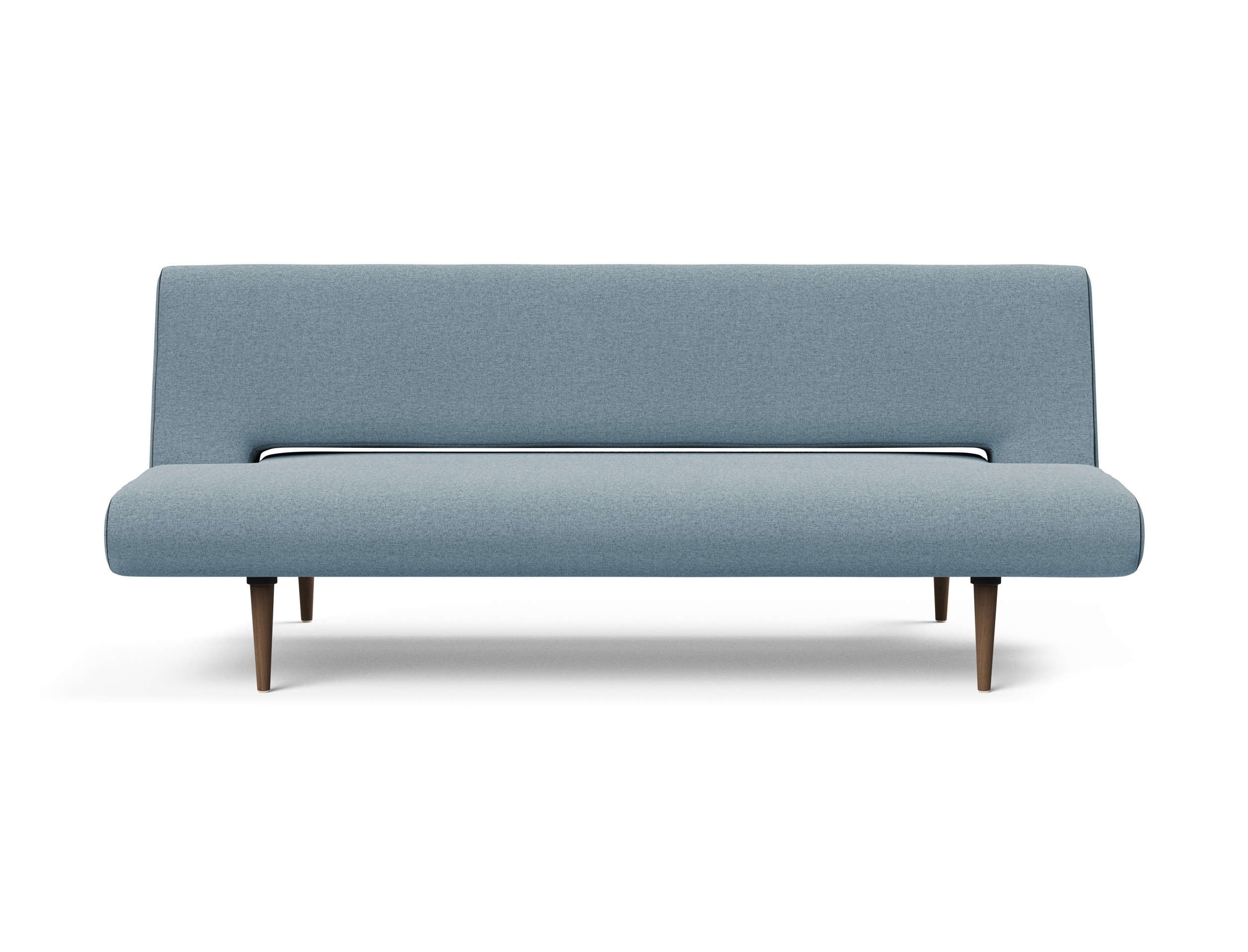 Unfurl Fabric Sofa Bed w/Dark Wood Legs