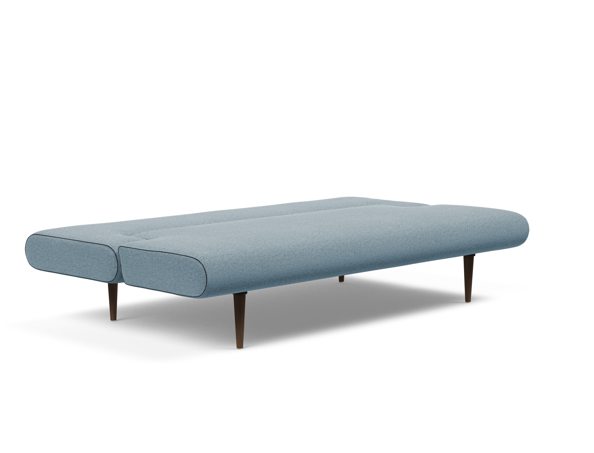 Unfurl Fabric Sofa Bed w/Dark Wood Legs