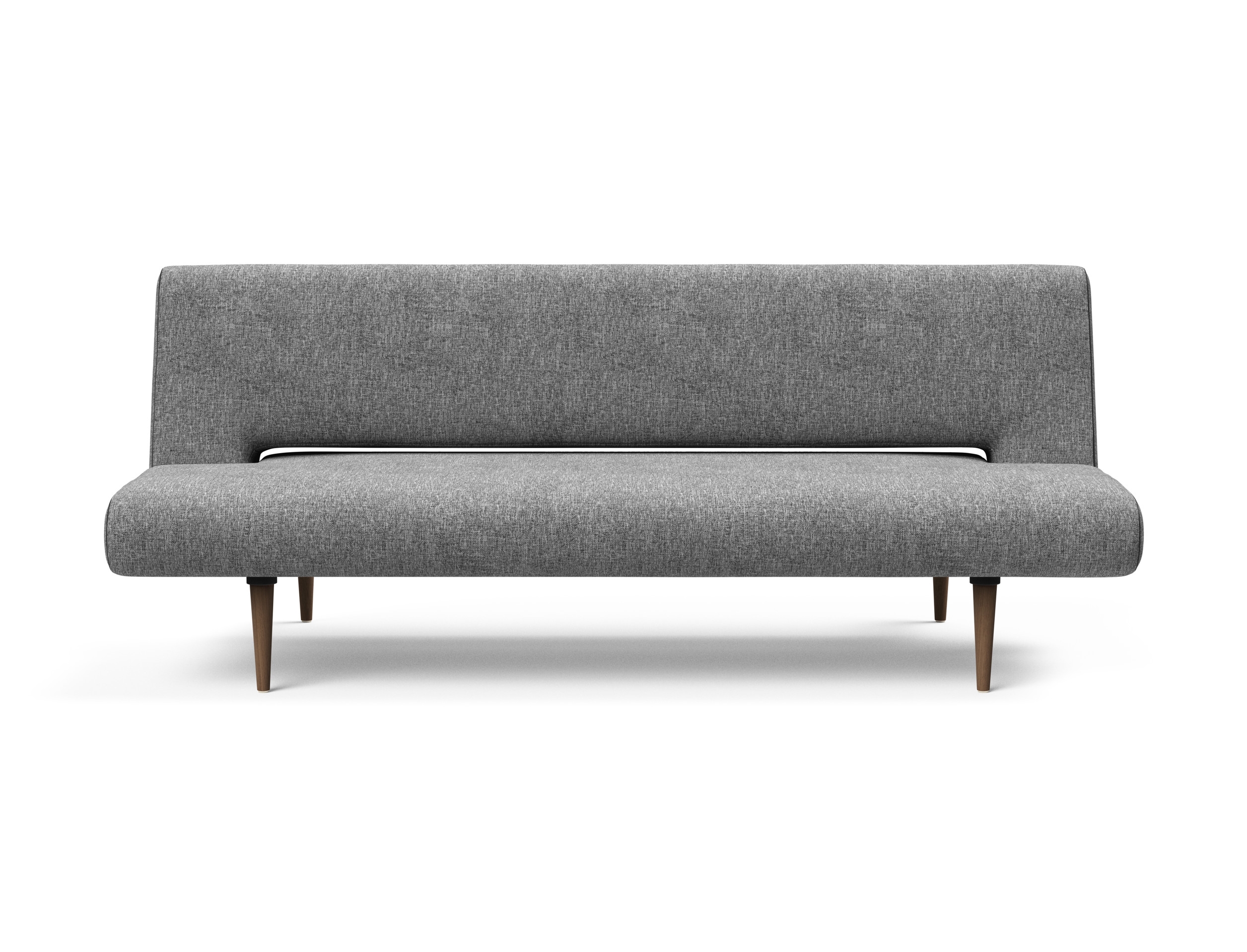 Unfurl Fabric Sofa Bed w/Dark Wood Legs