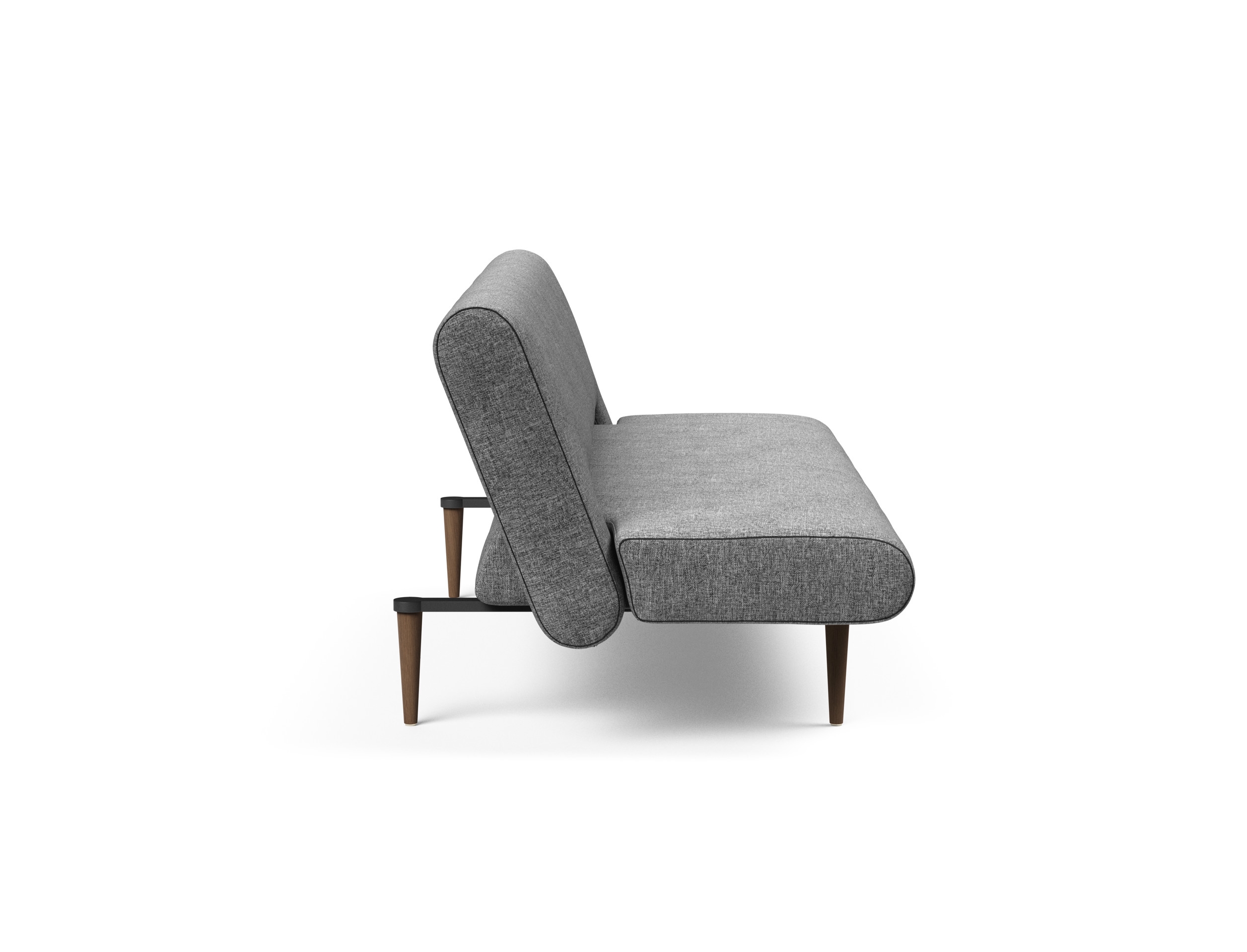 Unfurl Fabric Sofa Bed w/Dark Wood Legs