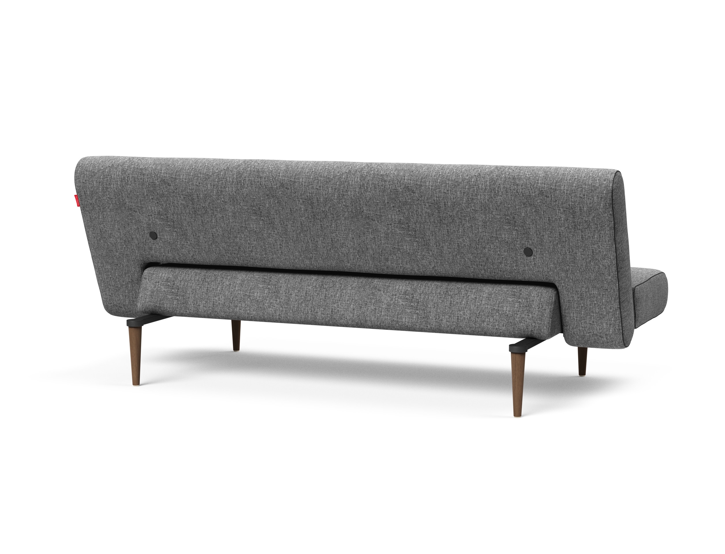 Unfurl Fabric Sofa Bed w/Dark Wood Legs
