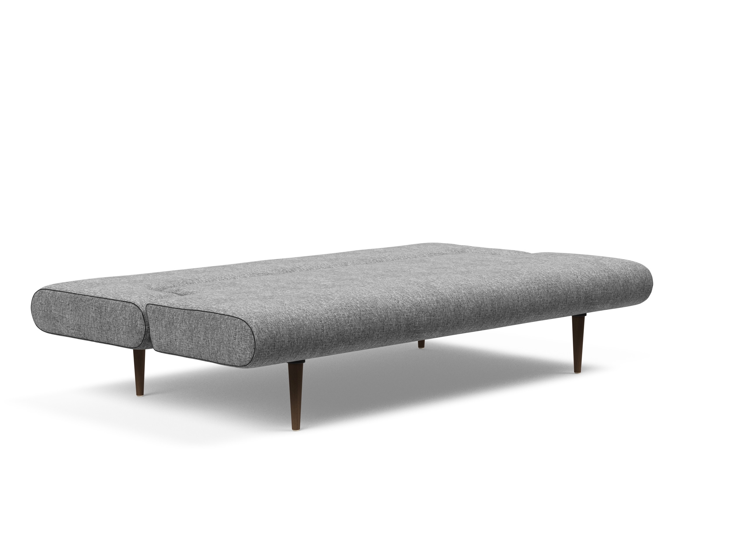 Unfurl Fabric Sofa Bed w/Dark Wood Legs