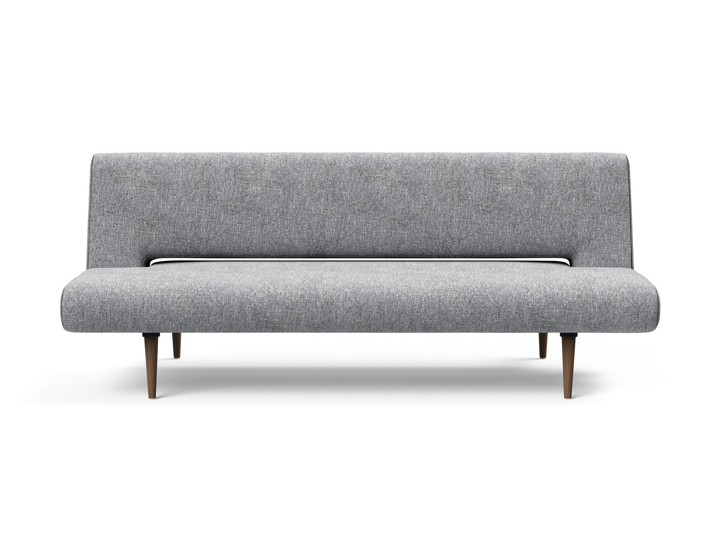 Unfurl Fabric Sofa Bed w/Dark Wood Legs